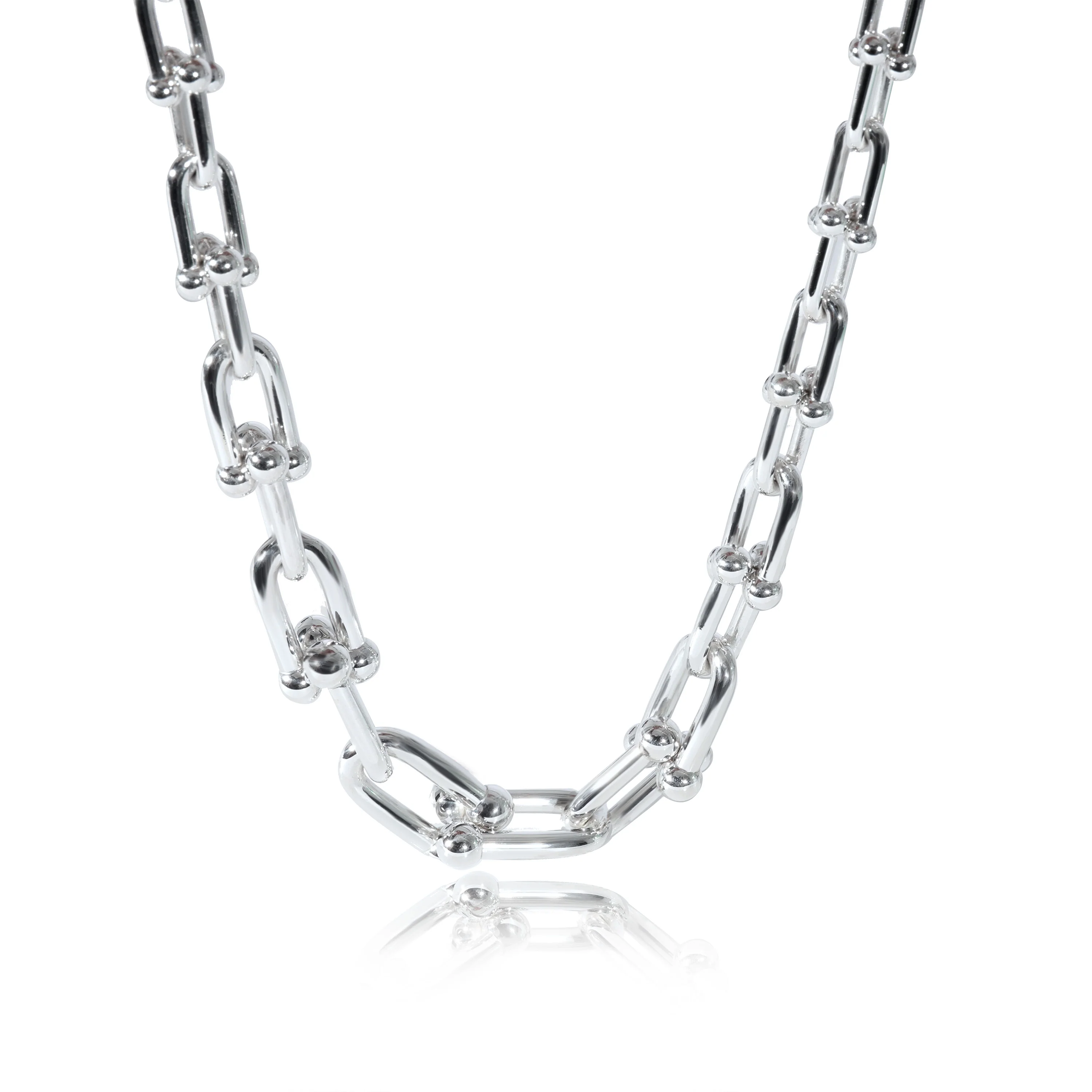 Sterling Silver Graduating HardWear Link Necklace