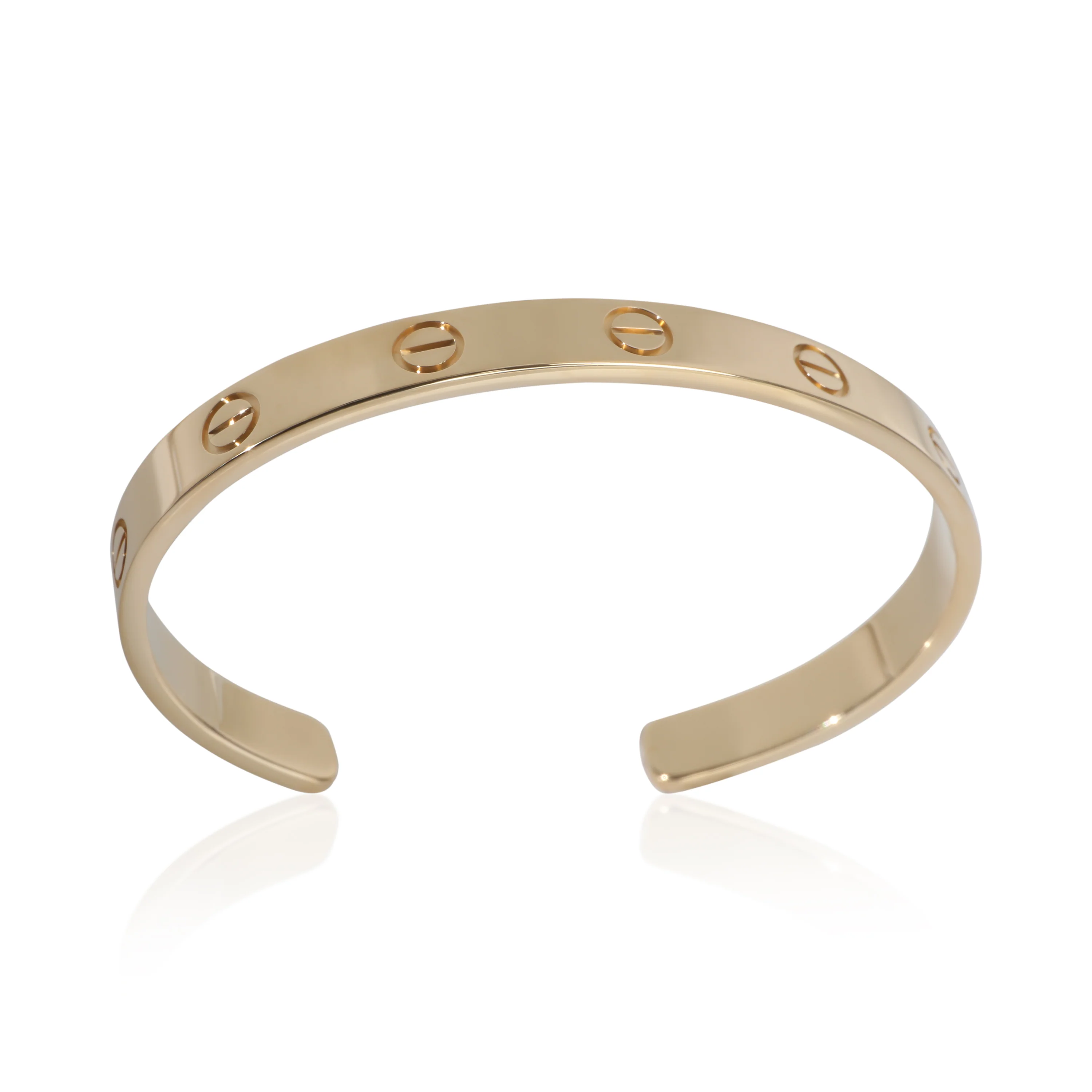Yellow Gold  Love Cuff Bracelet - Image 4