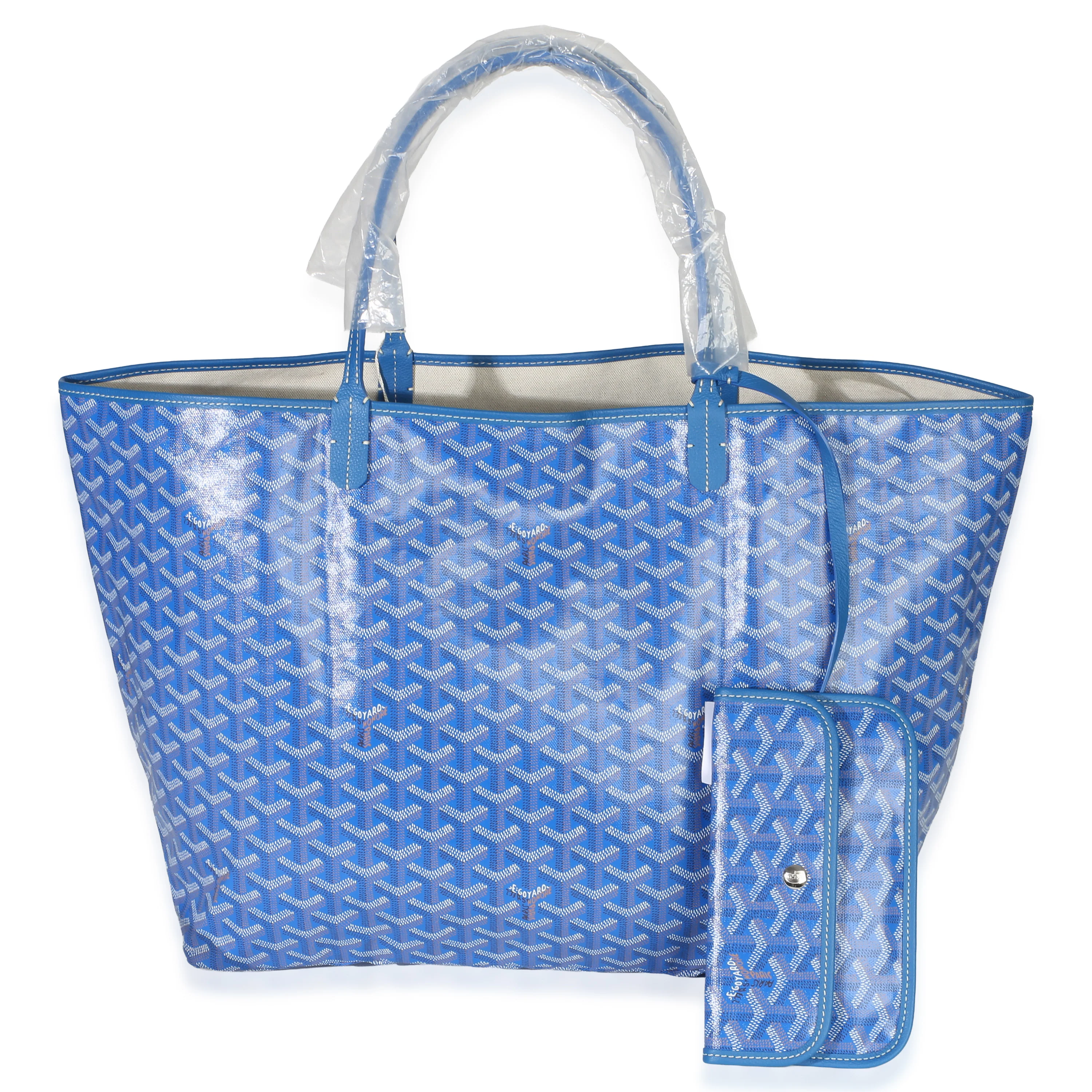 Blue Goyardine Canvas Saint Louis GM
