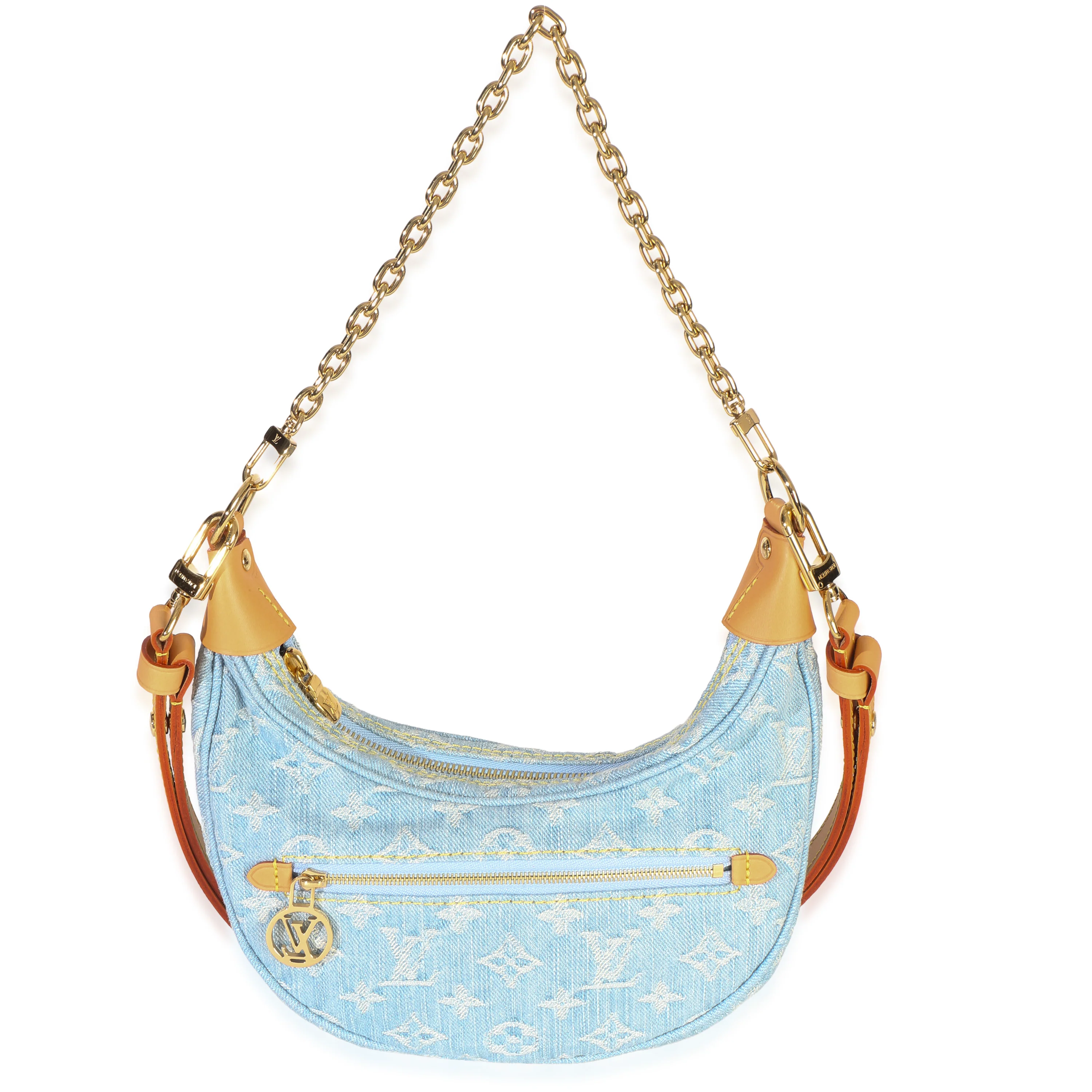 Light Blue Monogram Denim Loop Bag
