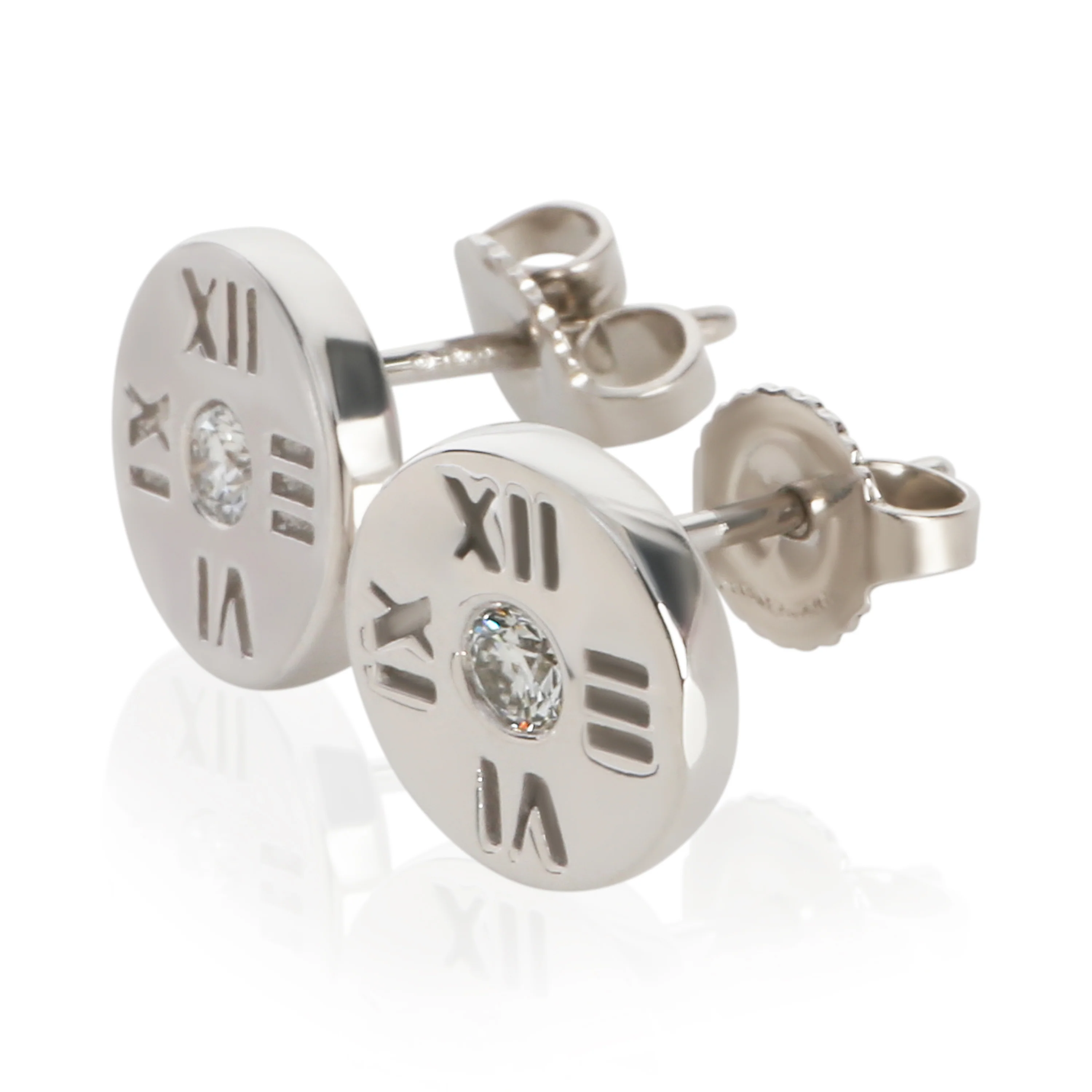 White Gold Diamond Atlas Earrings - Image 2