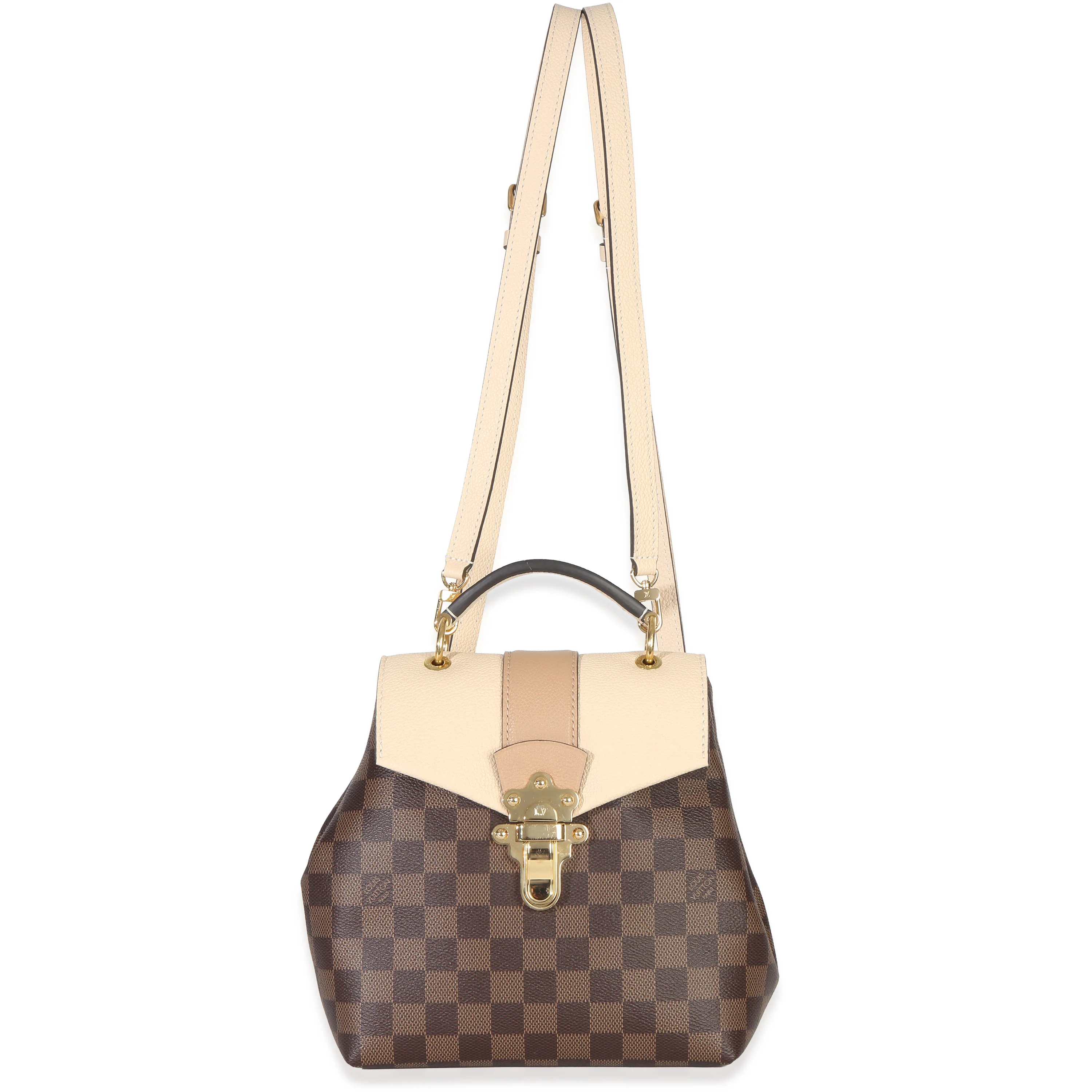Beige Damier Canvas Clapton Backpack