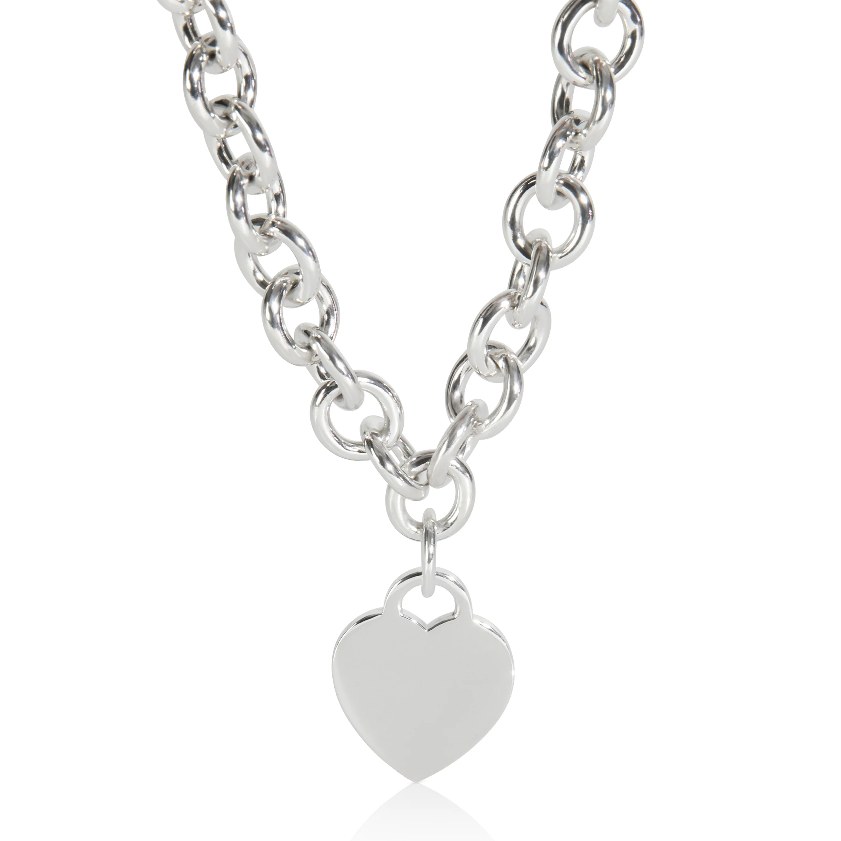 Sterling Silver Heart Tag Necklace - Image 2