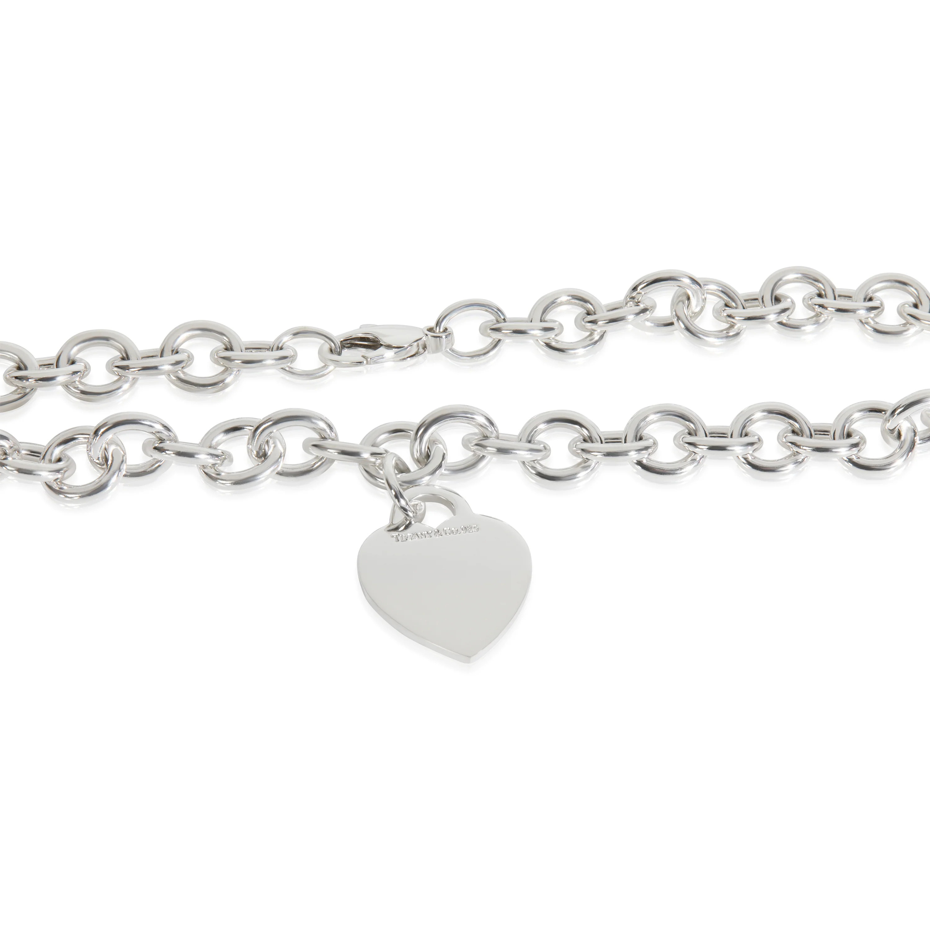 Sterling Silver Heart Tag Necklace - Image 3