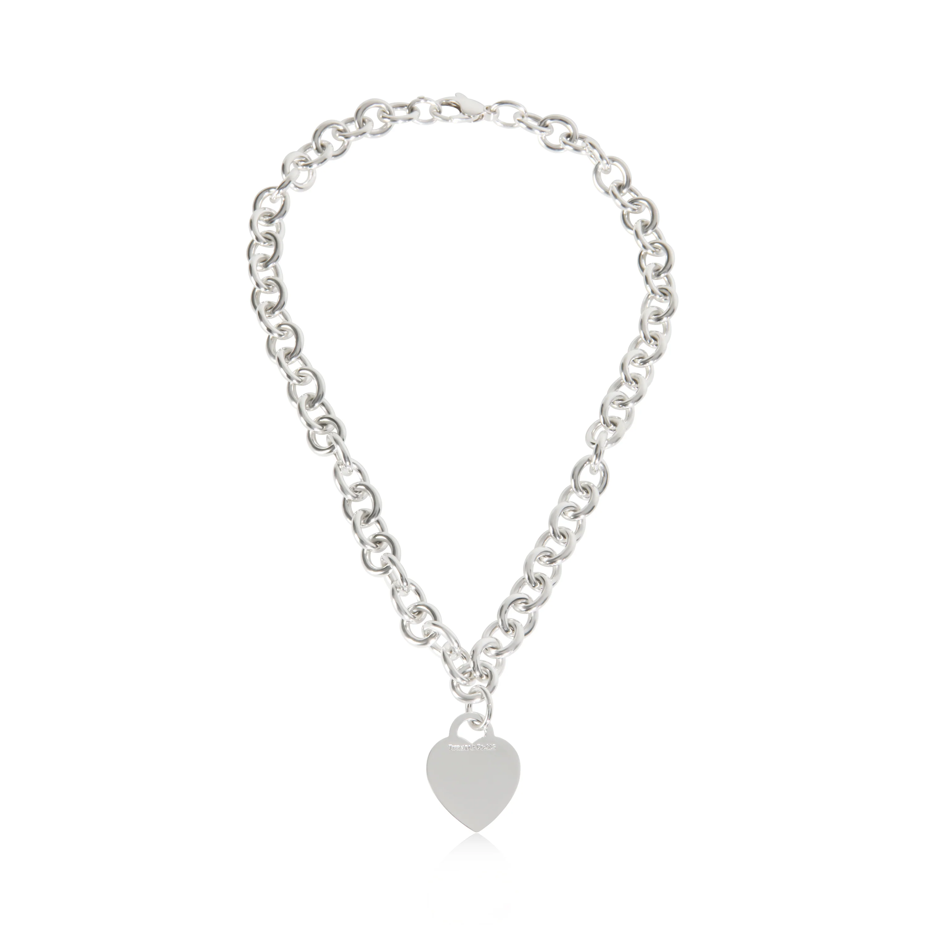 Sterling Silver Heart Tag Necklace - Image 4