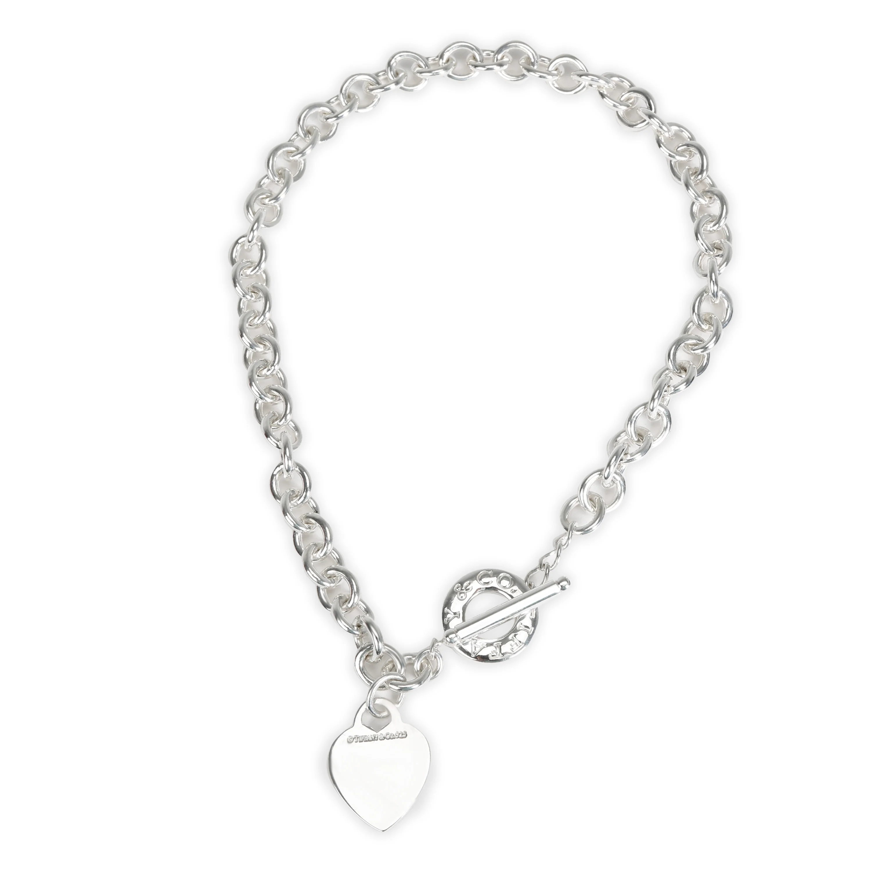 Sterling Silver Heart Tag Necklace - Image 2