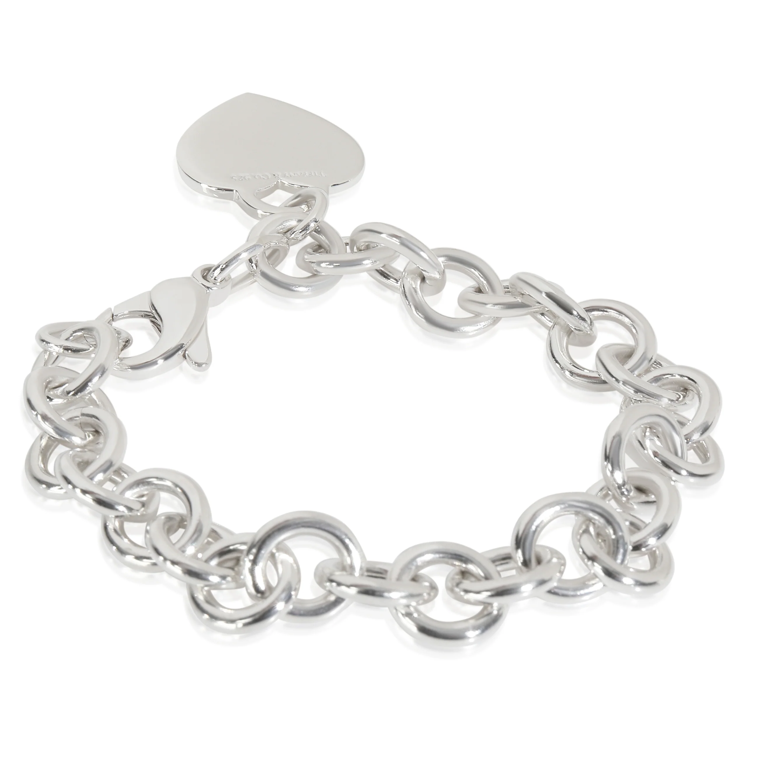 Sterling Silver  Heart Tag Bracelet - Image 2