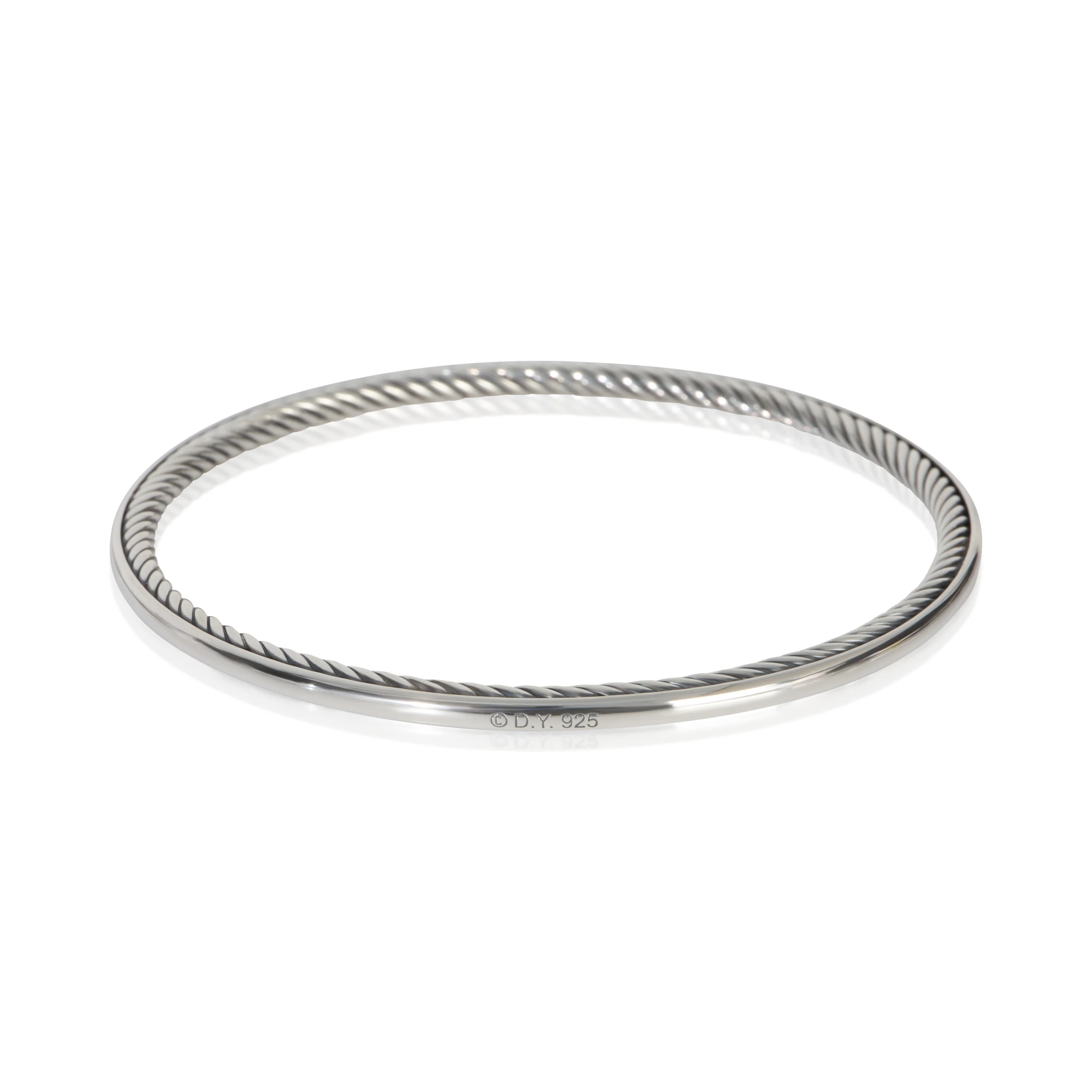 Sterling Silver Cable Slip On Bracelet