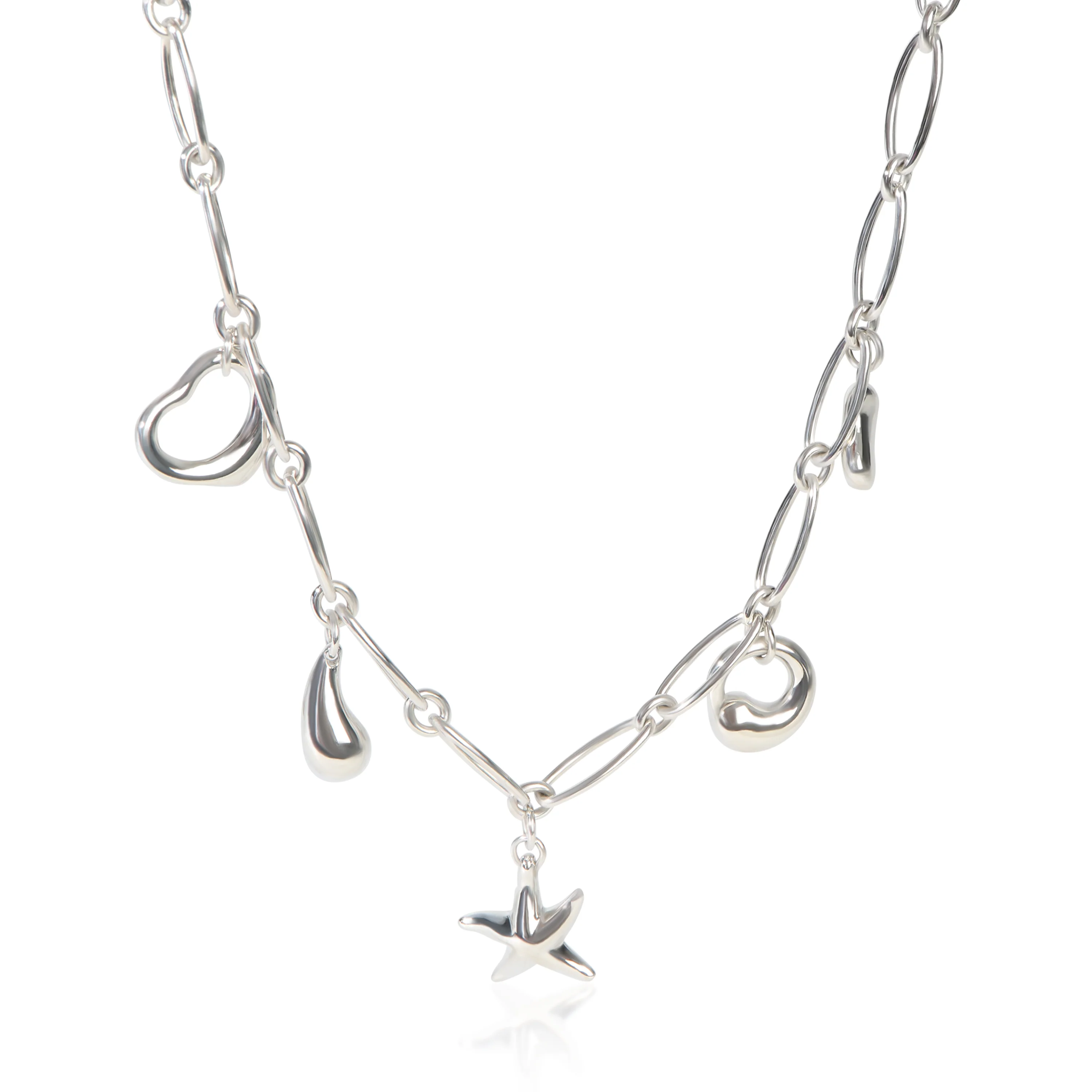 Sterling Silver  Elsa Peretti Charm Necklace