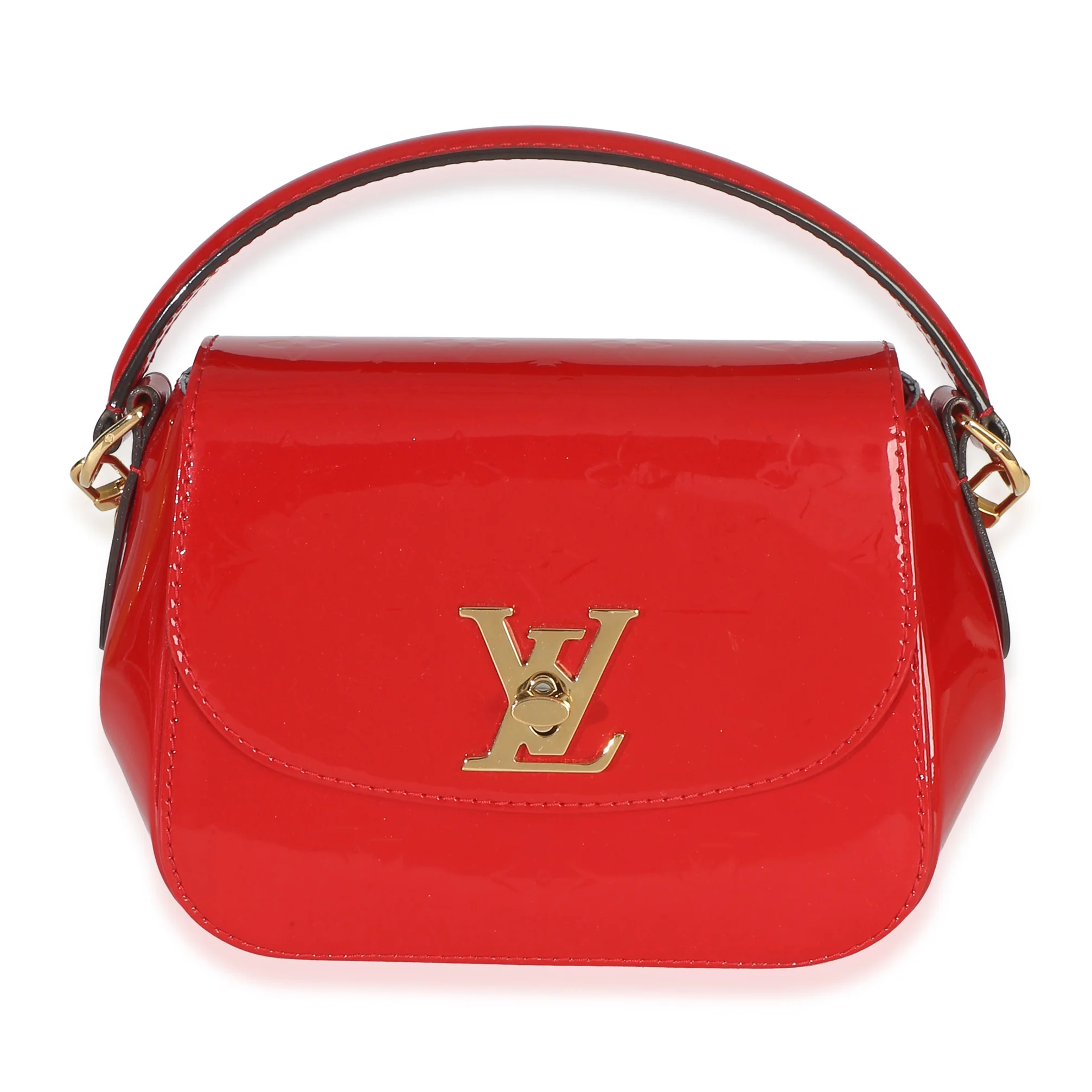 Red Monogram Vernis Pasadena Shoulder Bag