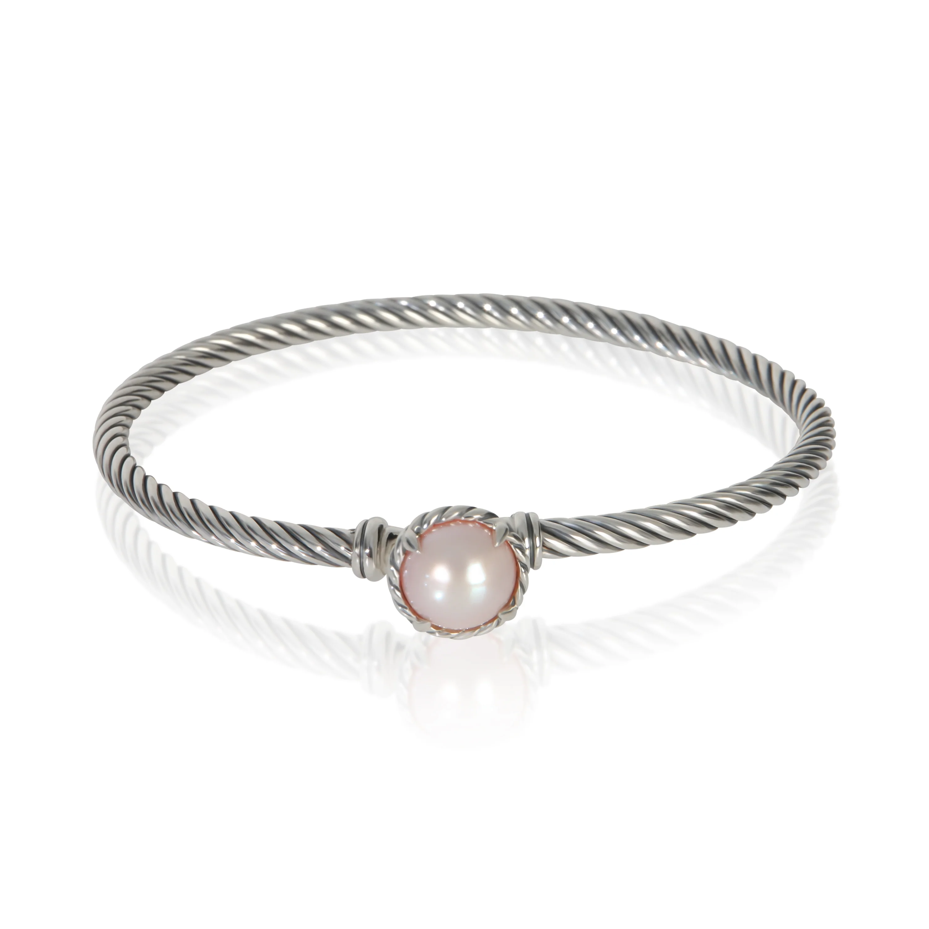 Sterling Silver Pearl Chatelaine Bracelet