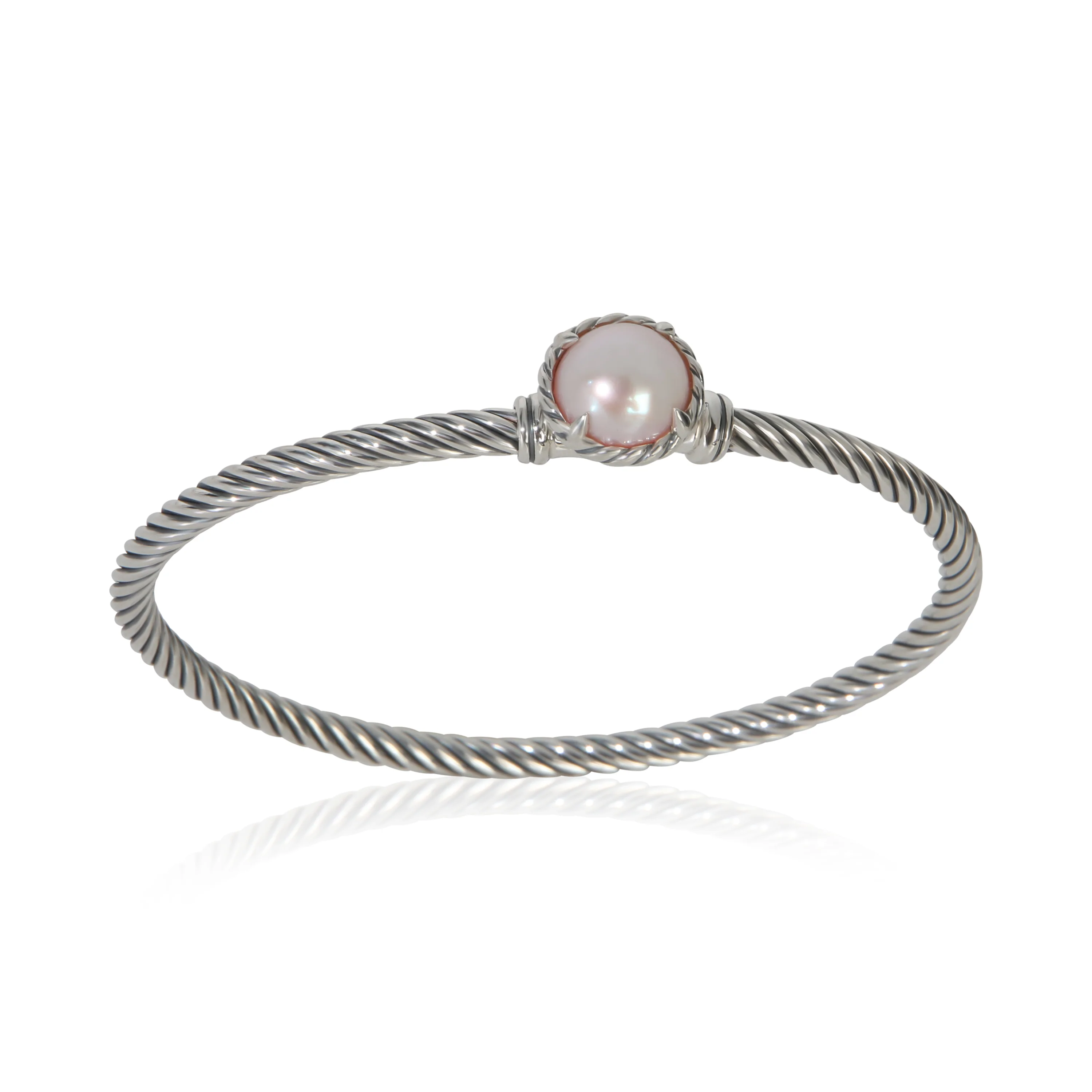 Sterling Silver Pearl Chatelaine Bracelet - Image 4