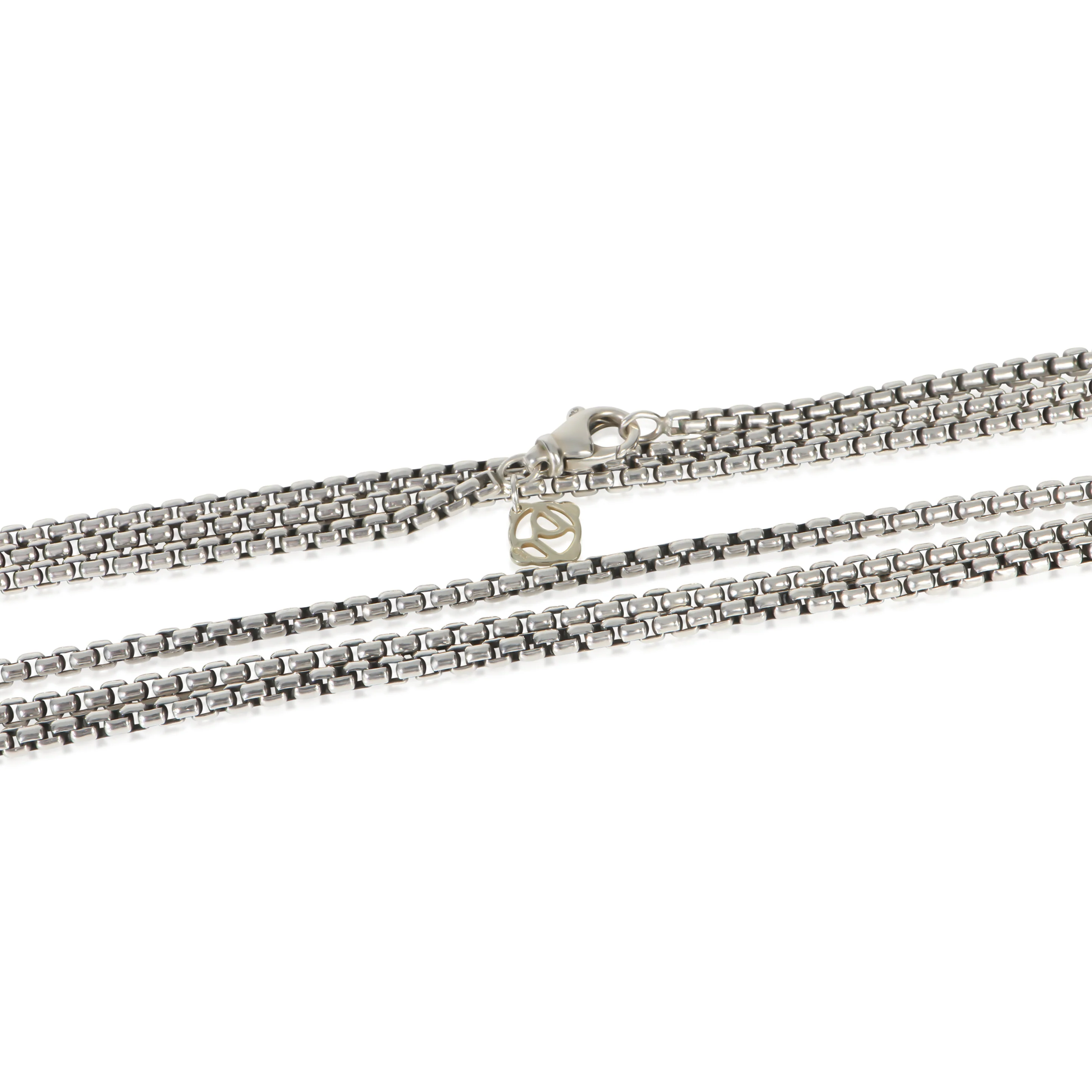 Sterling Silver  Box Chain Necklace - Image 2