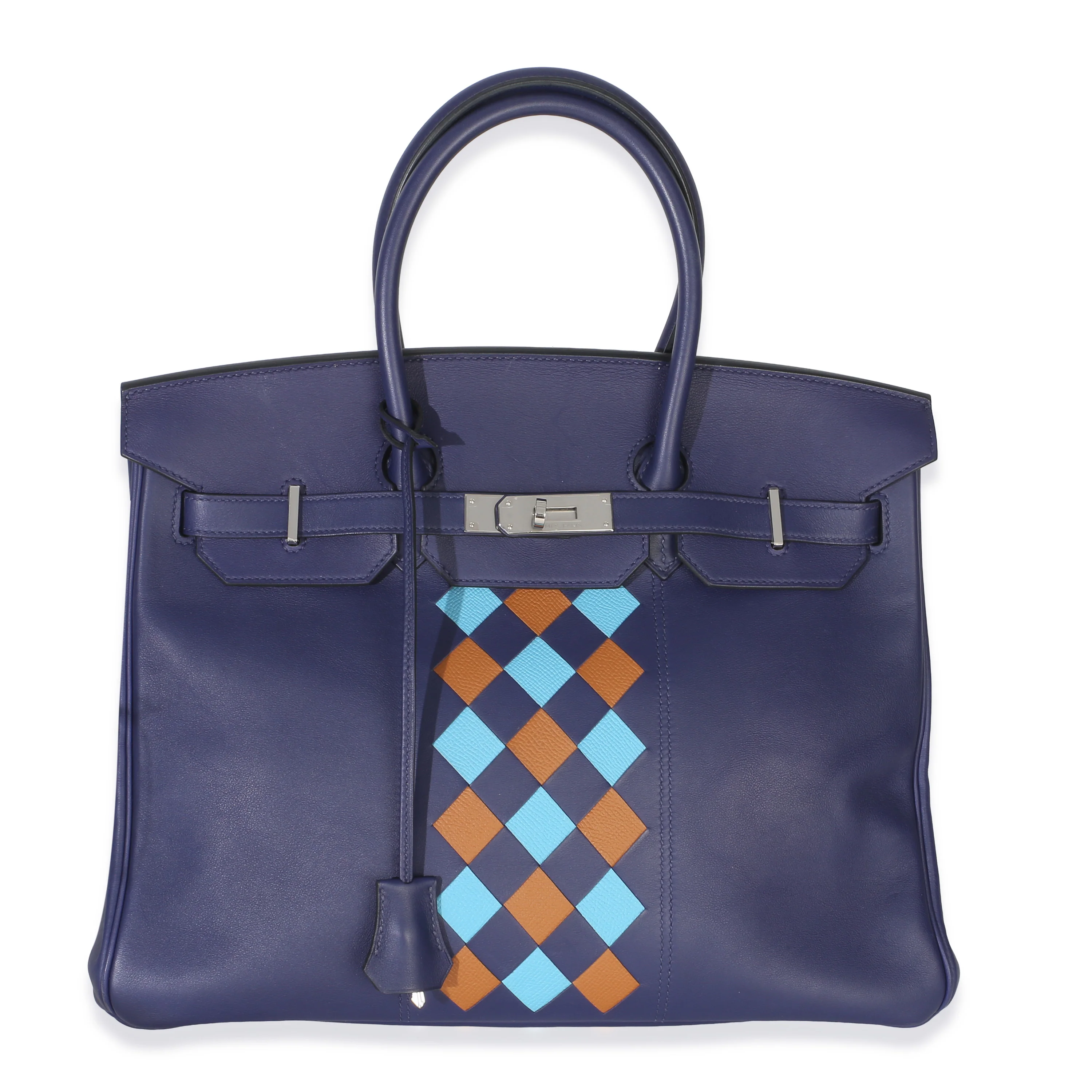 Bleu Encre, Bleu Du Nord, Gold, Swift Epsom Tressage Birkin 35 PHW
