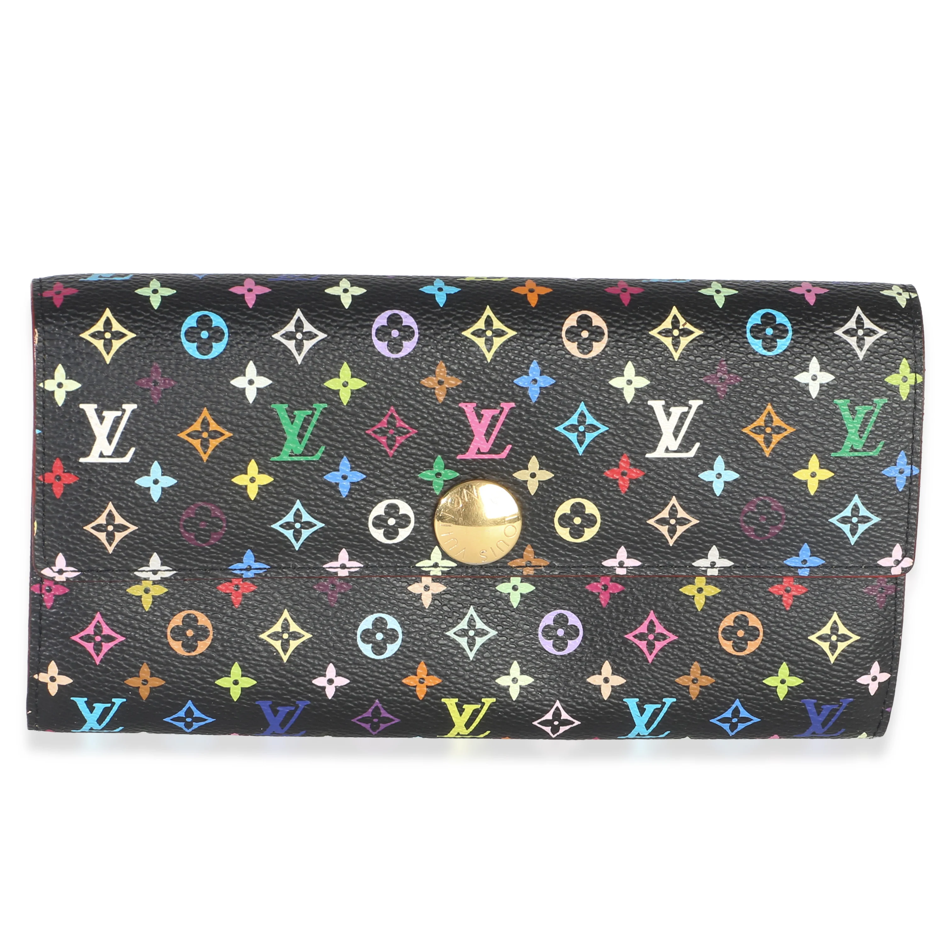 Black Monogram Canvas Multicolor Sarah Wallet