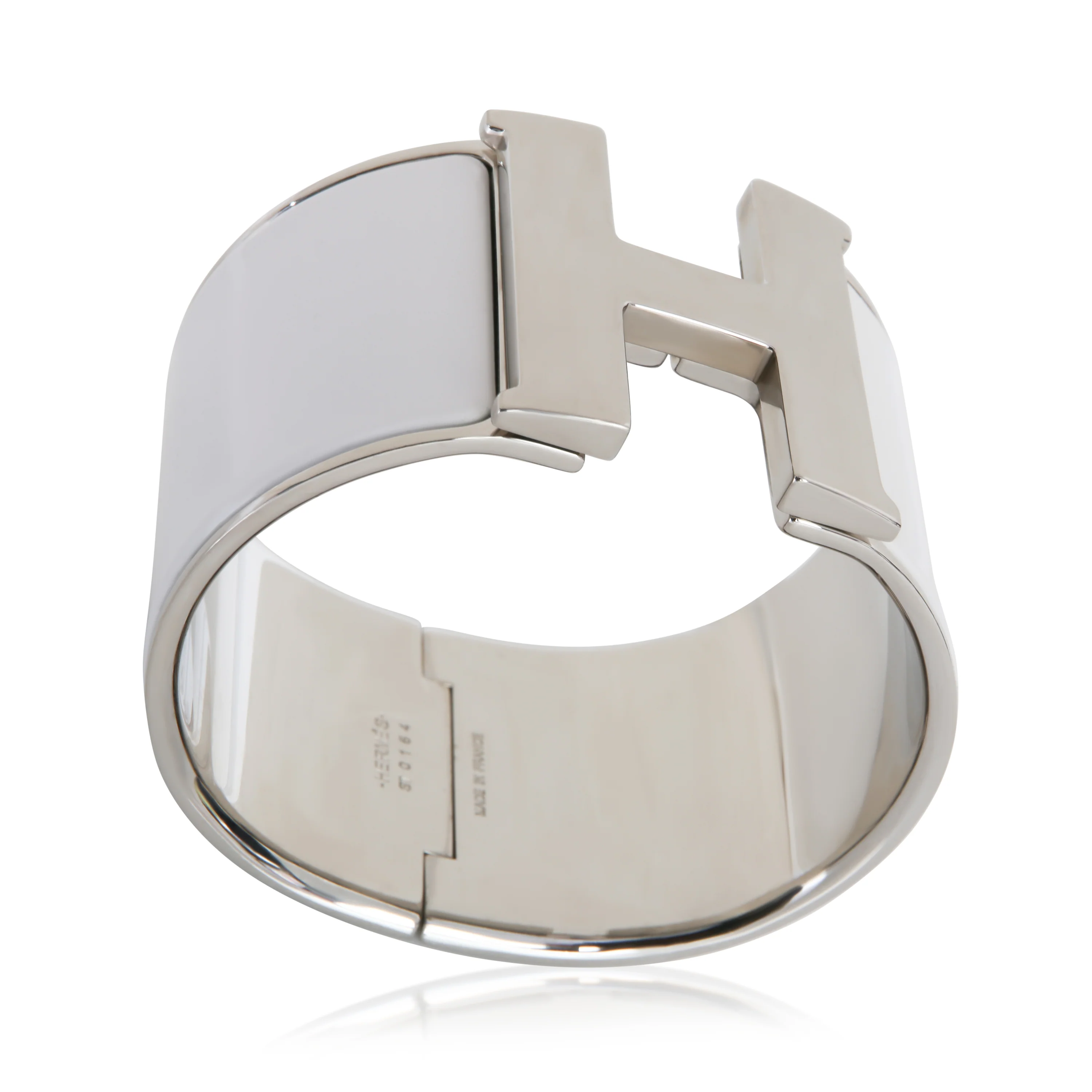 Extra Wide Clic Clac In Blanc Bracelet - Image 4