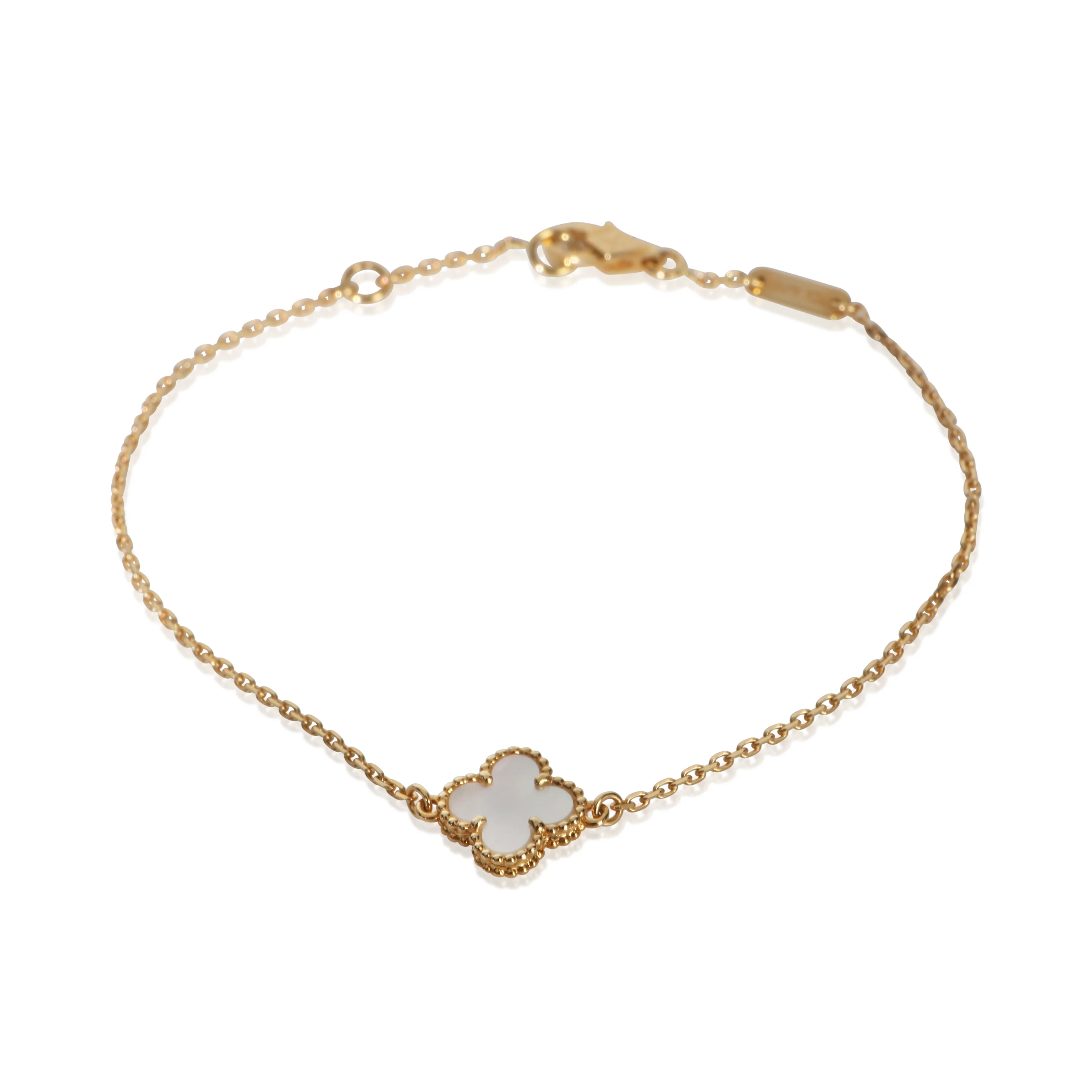 Yellow Gold Mother Of Pearl Sweet Alhambra Bracelet