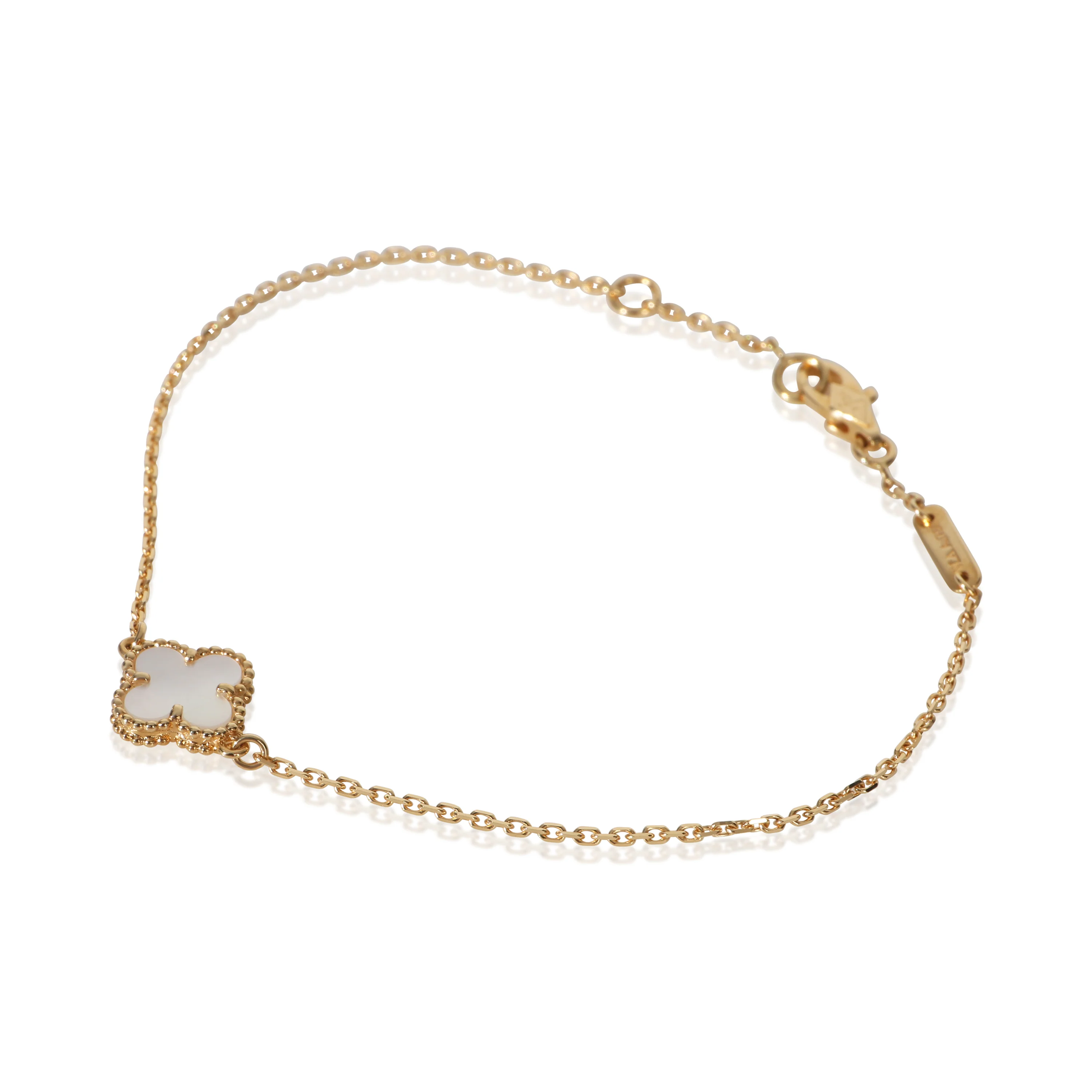 Yellow Gold Mother Of Pearl Sweet Alhambra Bracelet - Image 2