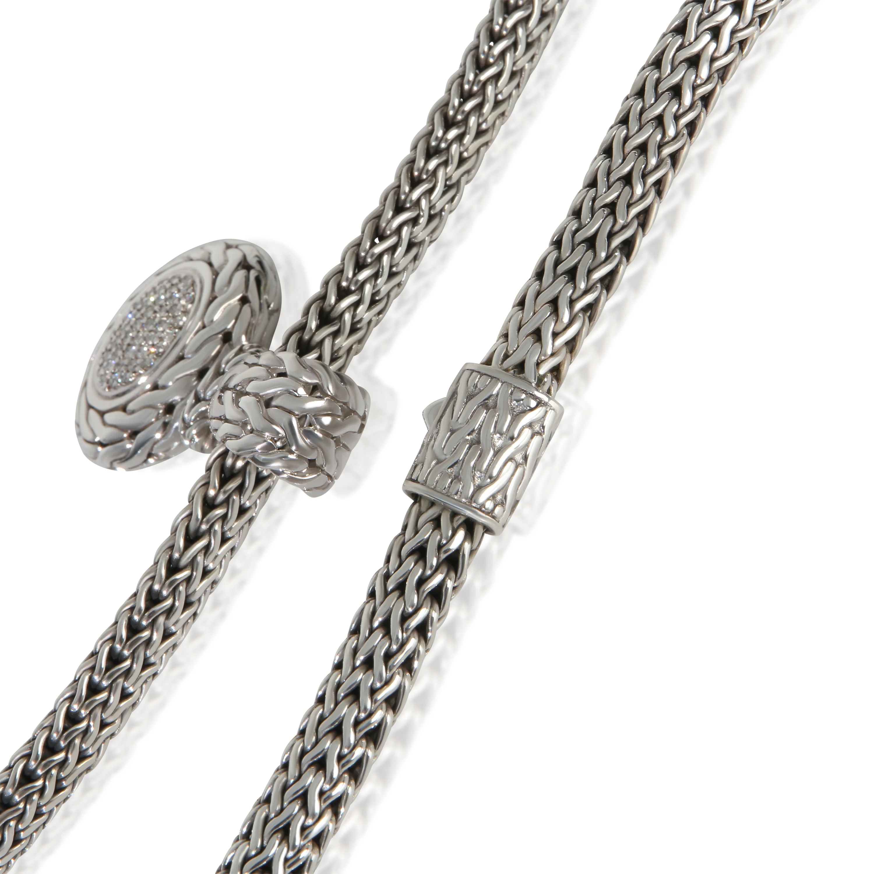 Sterling Silver Diamond Classic Chain Necklace - Image 2