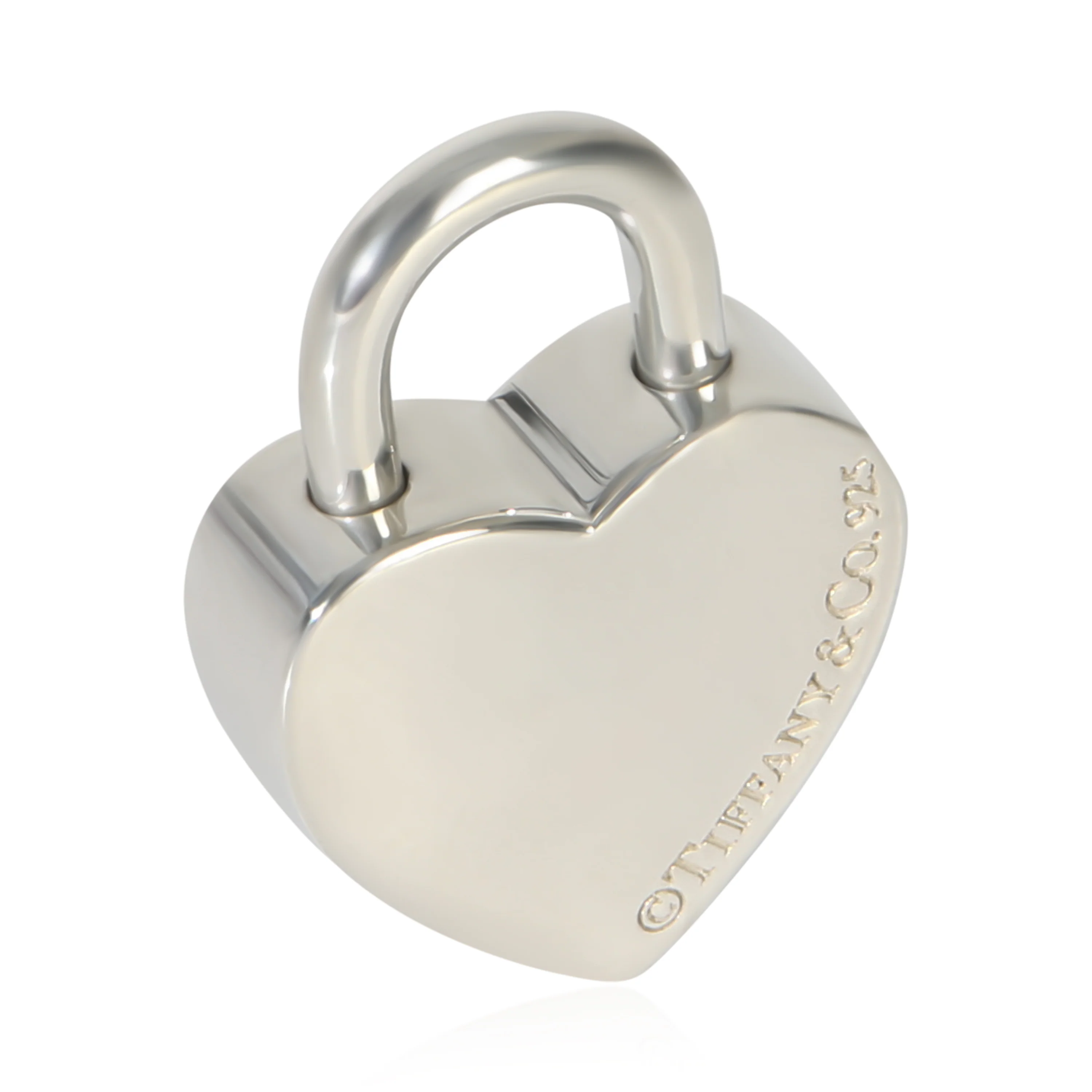 Sterling Silver  I Love You Heart Lock Charm - Image 3