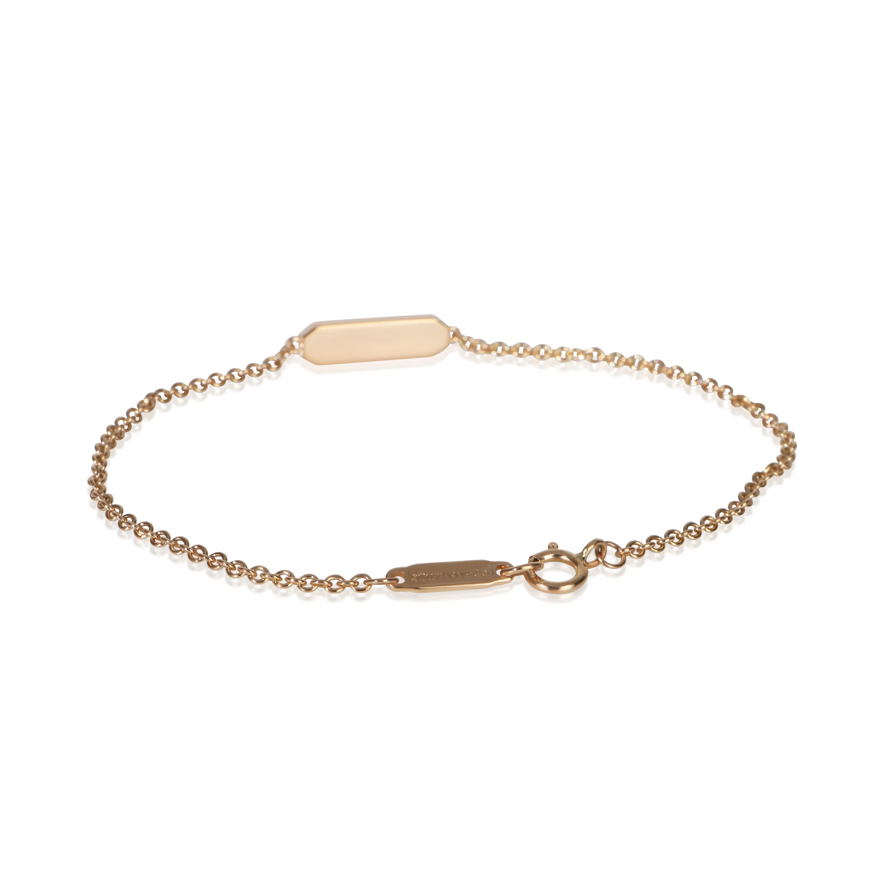 Rose Gold Diamond ID Chain Bracelet - Image 3