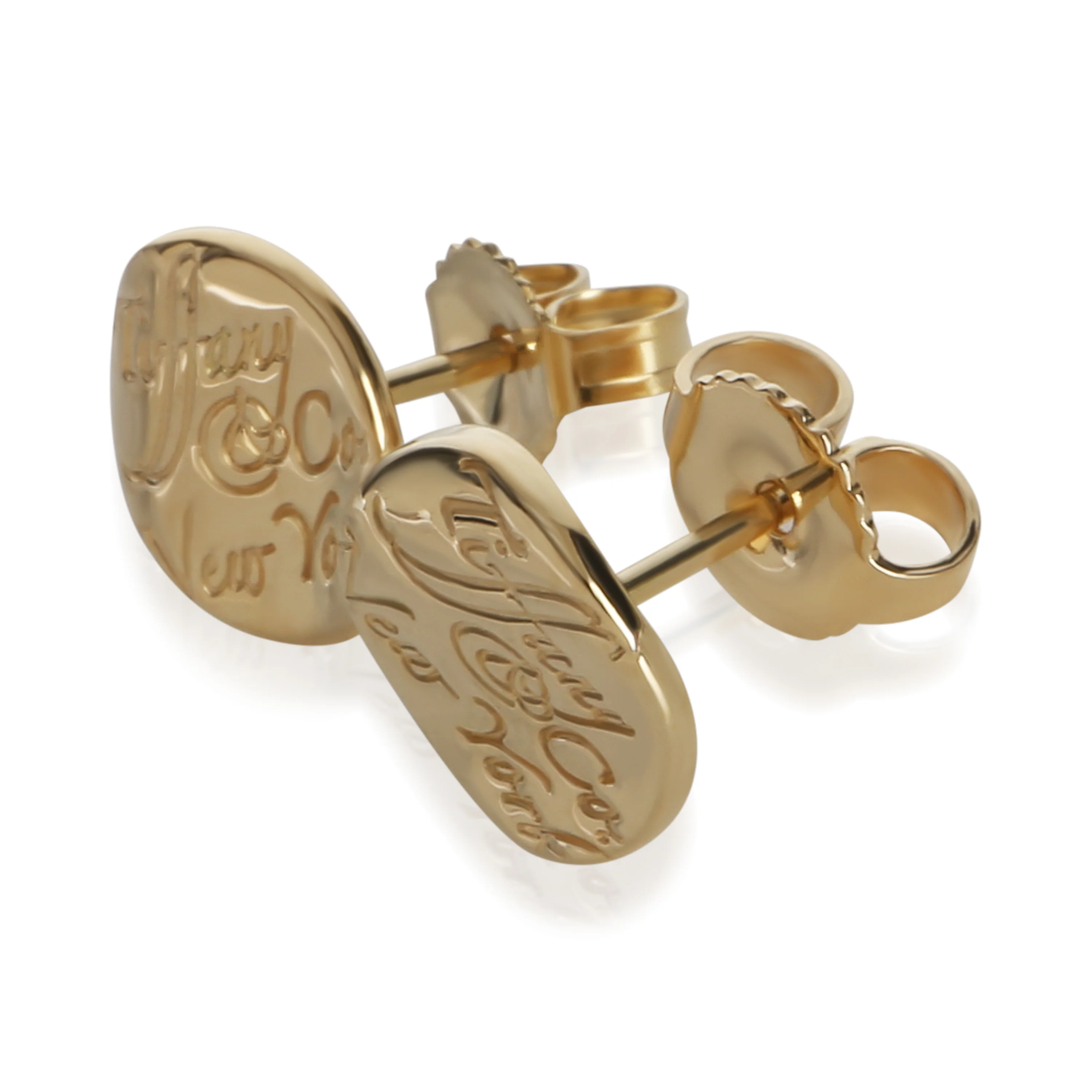 Yellow Gold  Notes Earrings - Image 2
