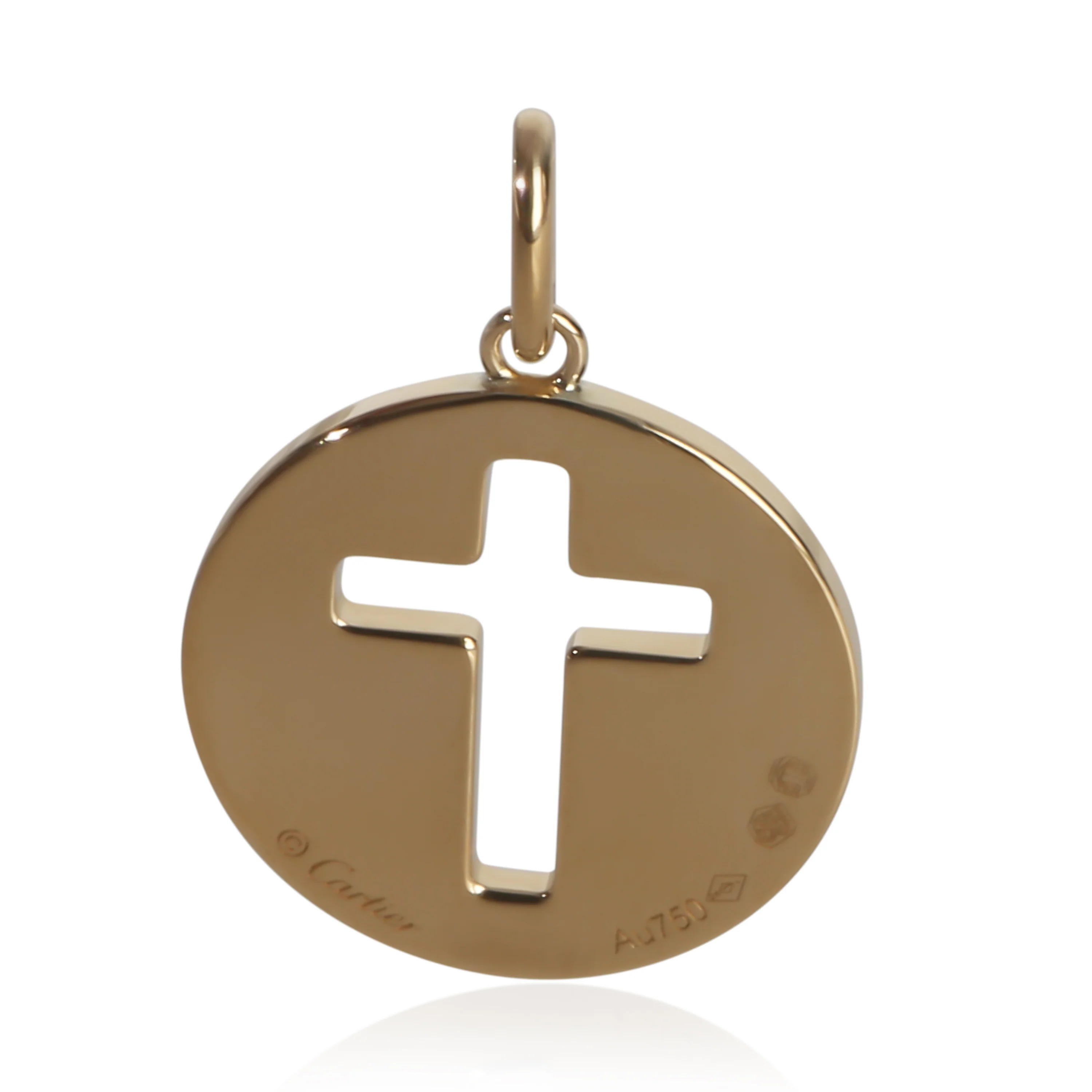 Yellow Gold  Cross Symbols Pendant