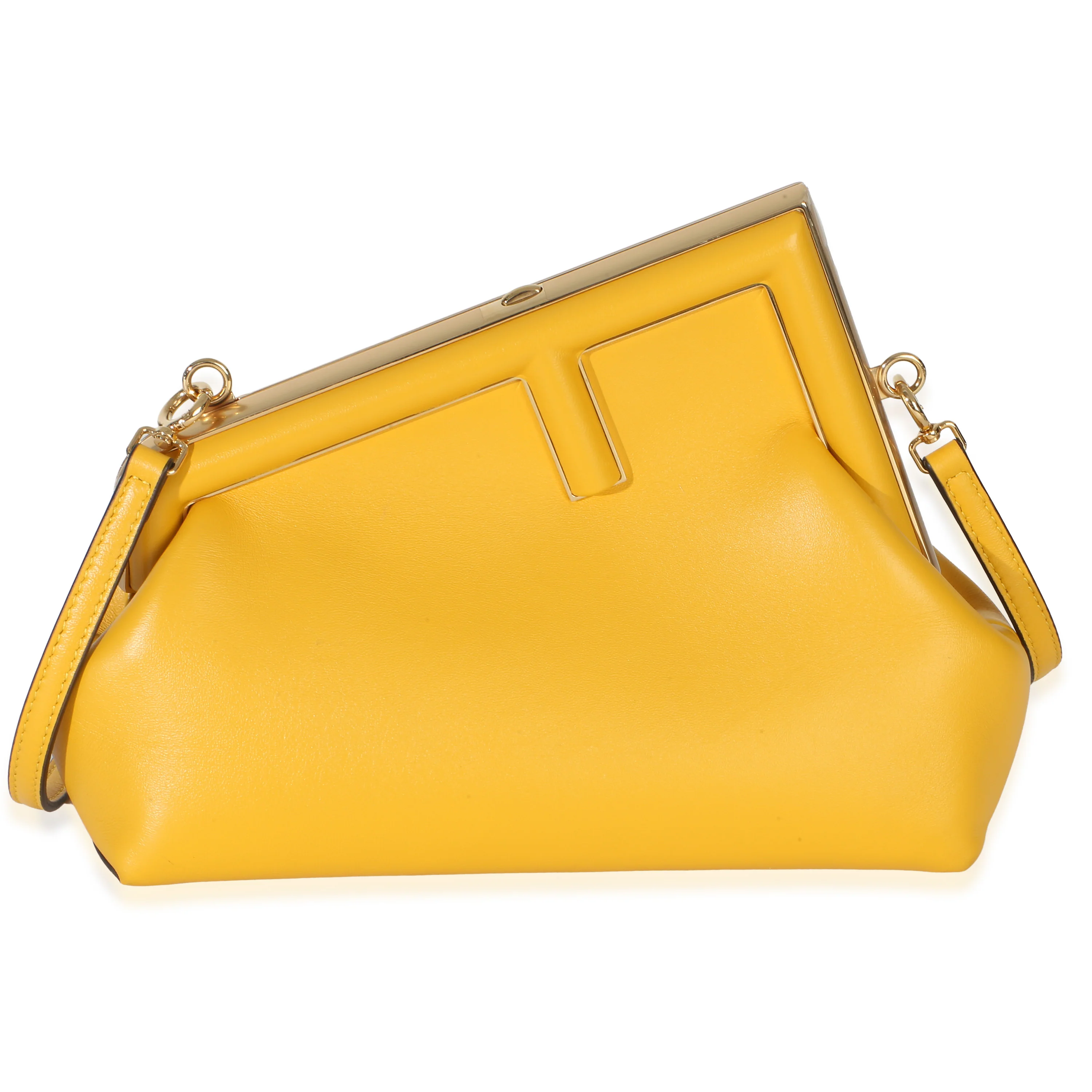 Yellow Shiny Nappa Small Fendi First