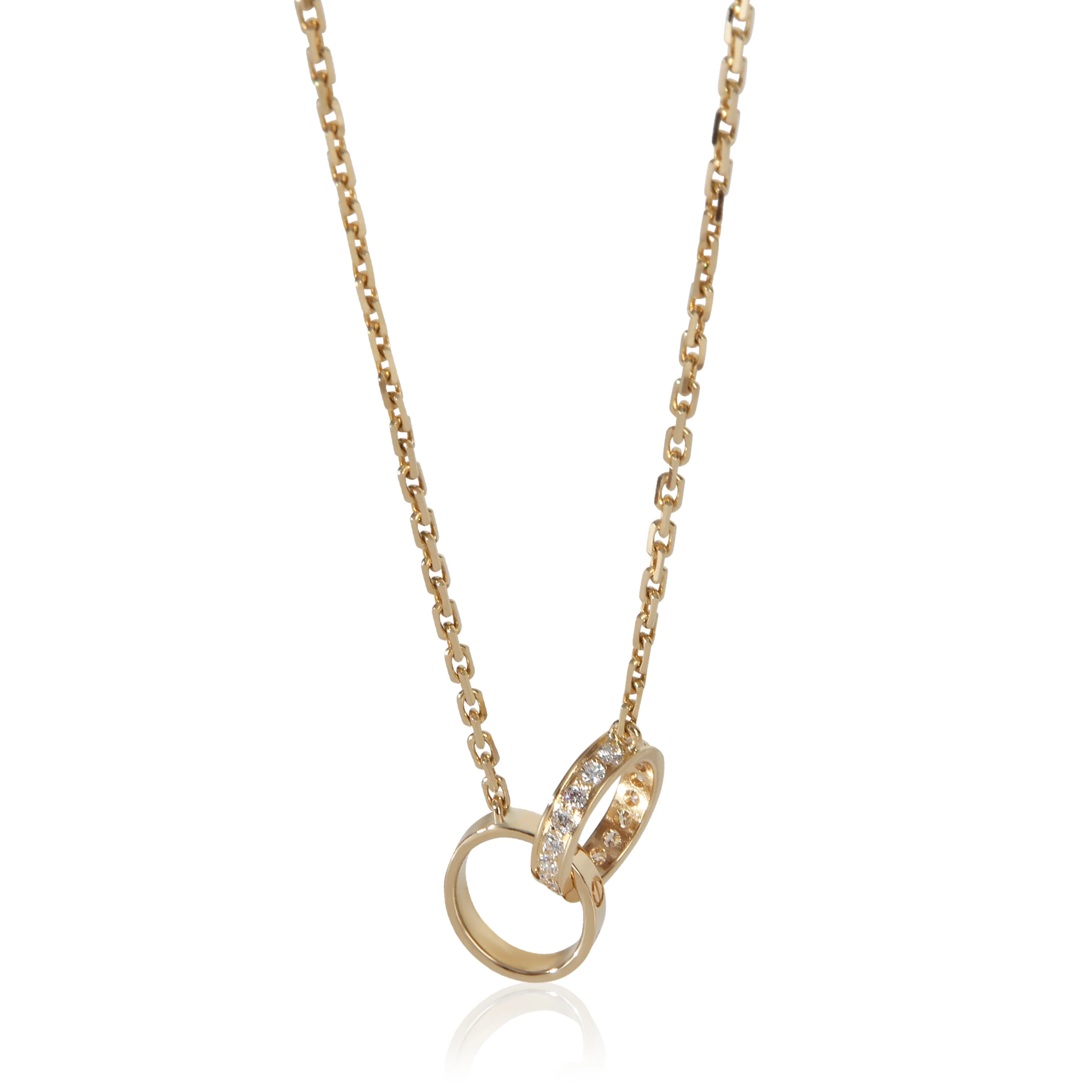 Yellow Gold Diamond Love Necklace