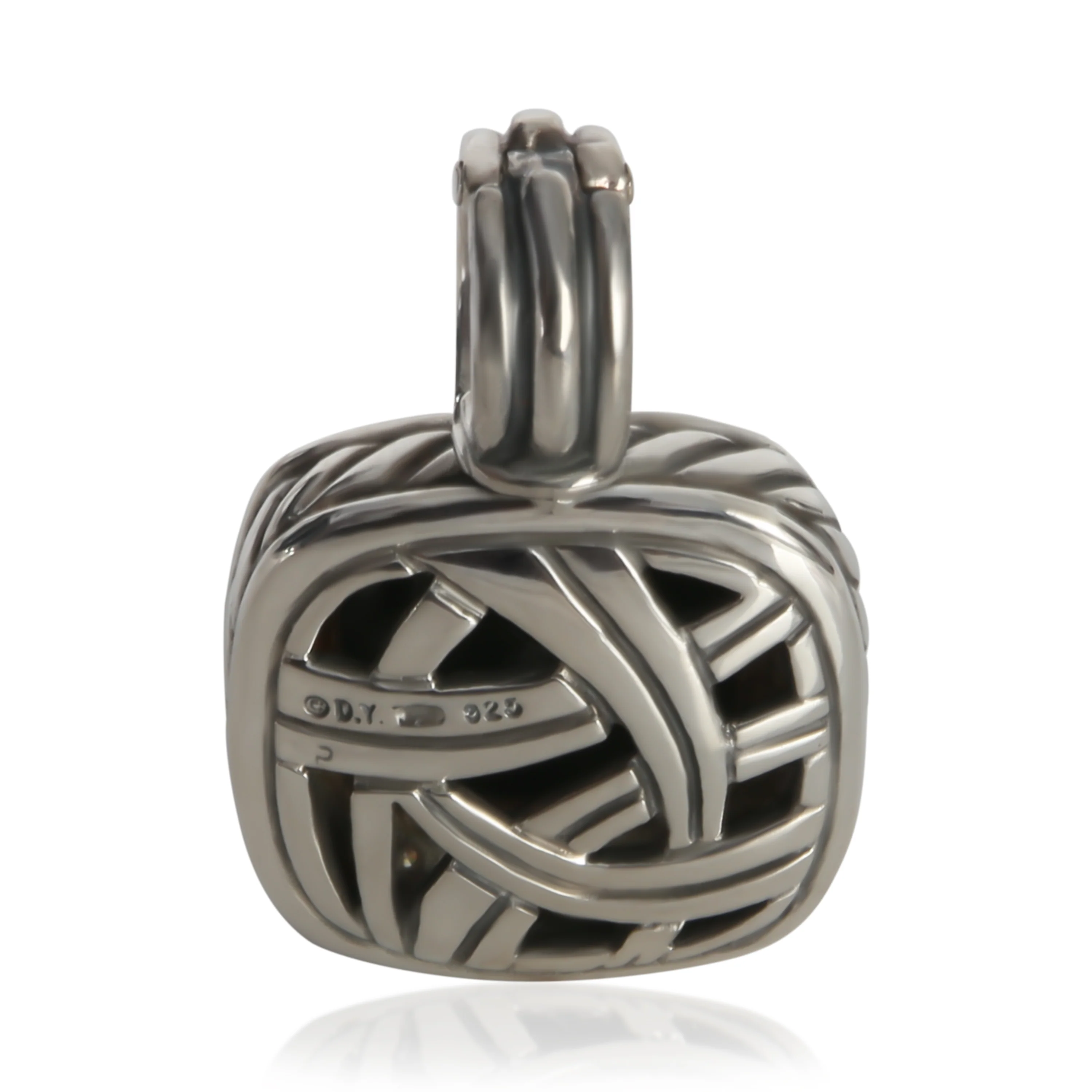 Sterling Silver Onyx and Diamond Albion Pendant - Image 3