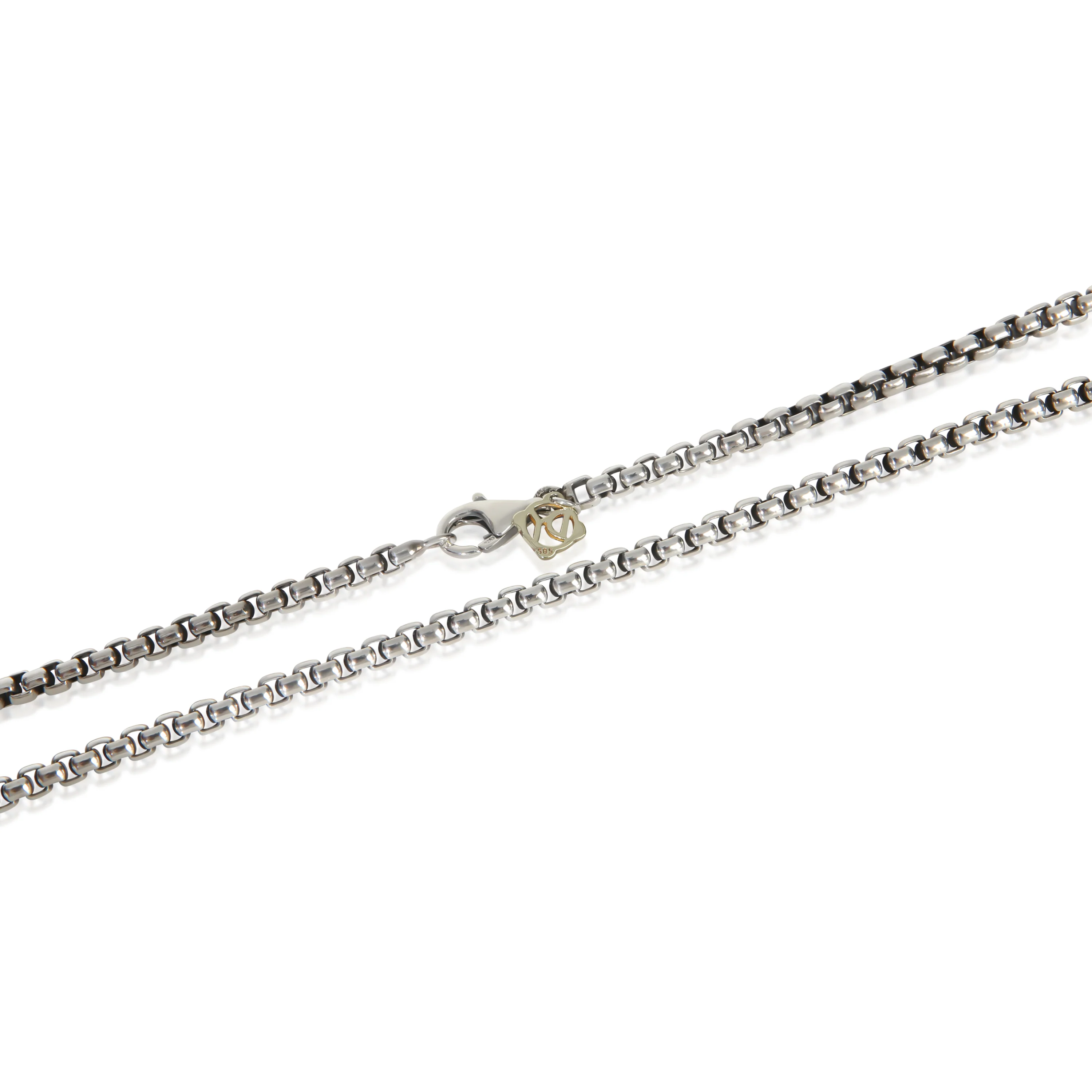 Sterling Silver  Box Chain Necklace - Image 2