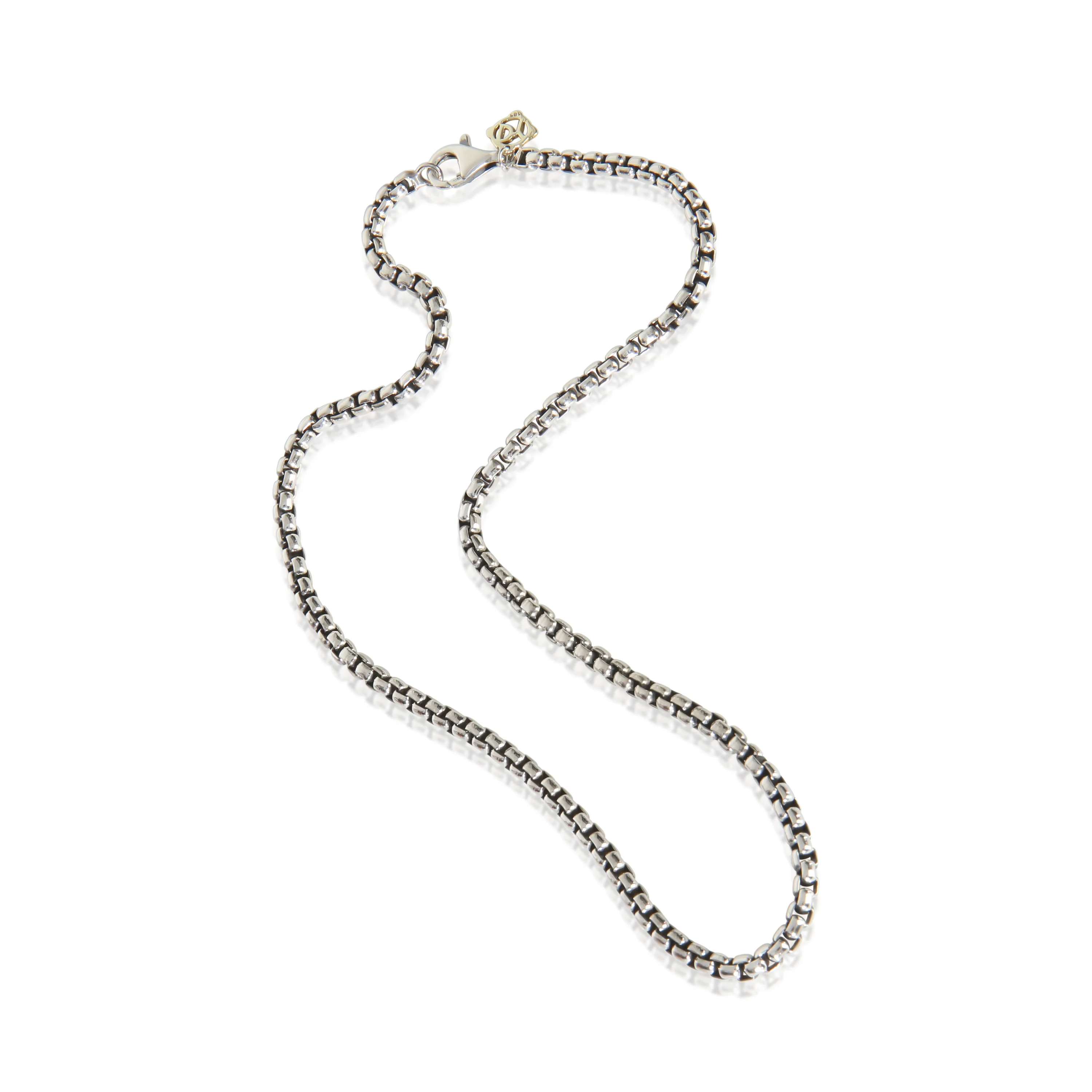 Sterling Silver  Box Chain Necklace - Image 3