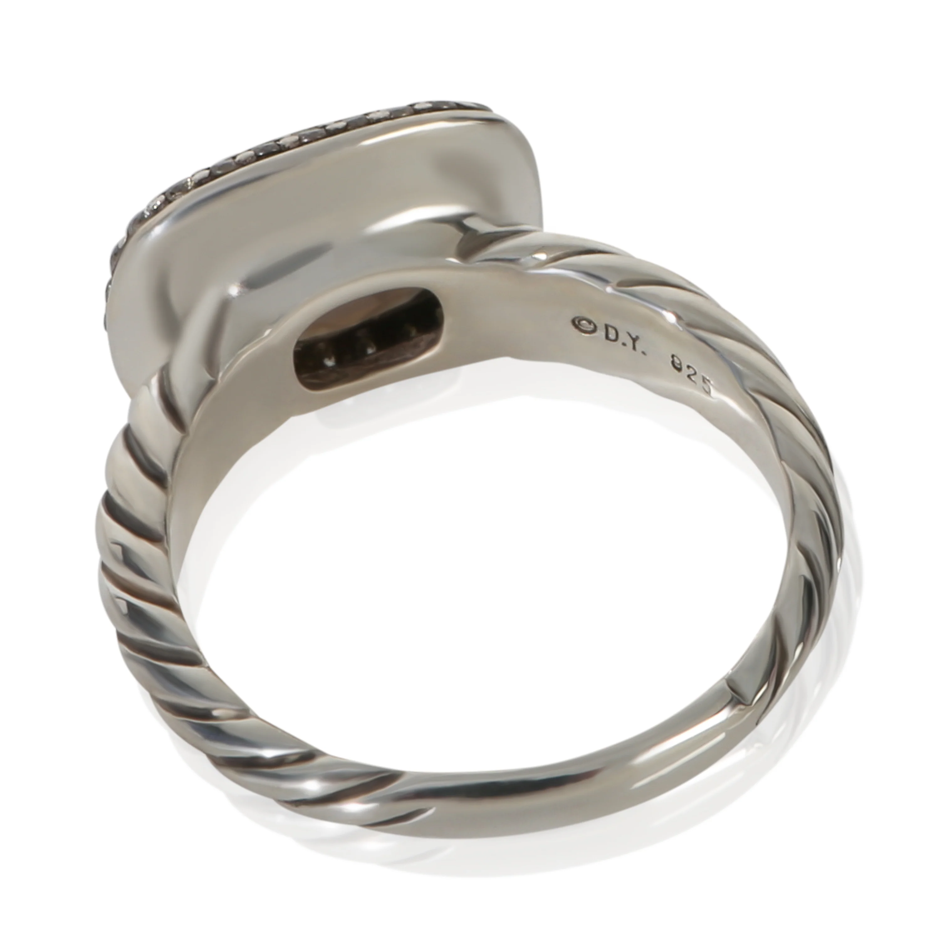 Sterling Silver Smokey Quartz and Diamond Noblesse Ring - Image 3