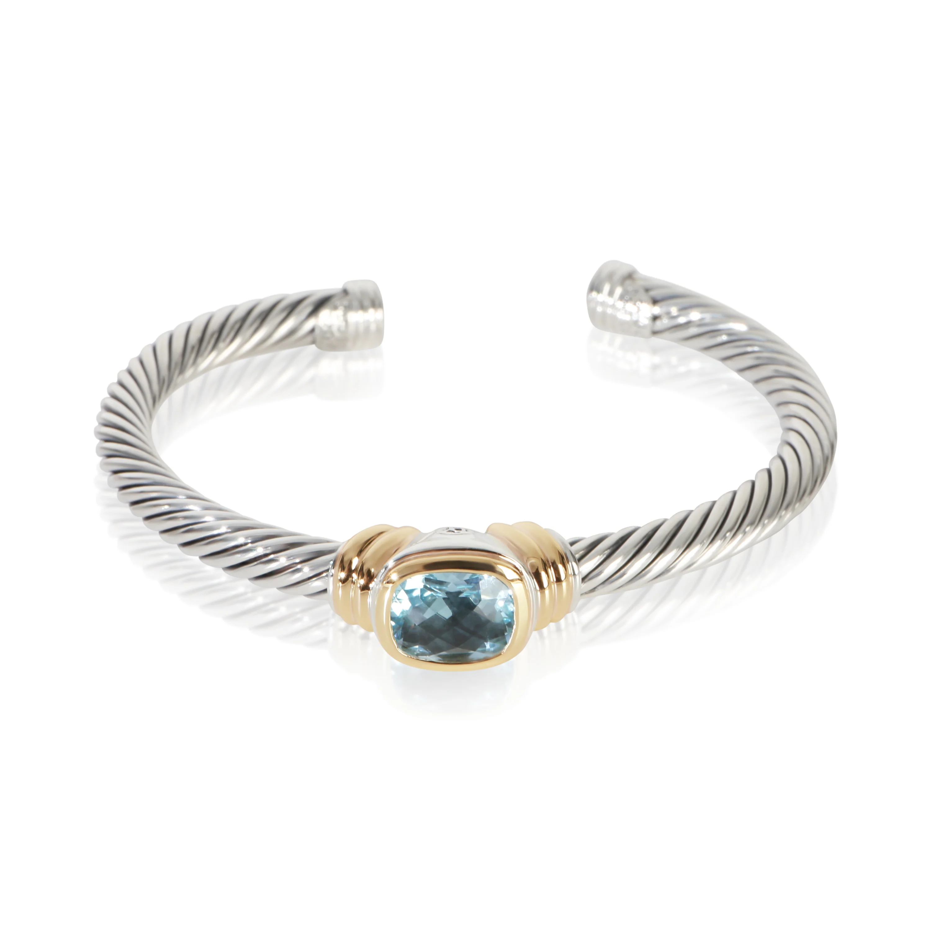 Yellow Gold & Sterling Silver Topaz Noblesse Bracelet