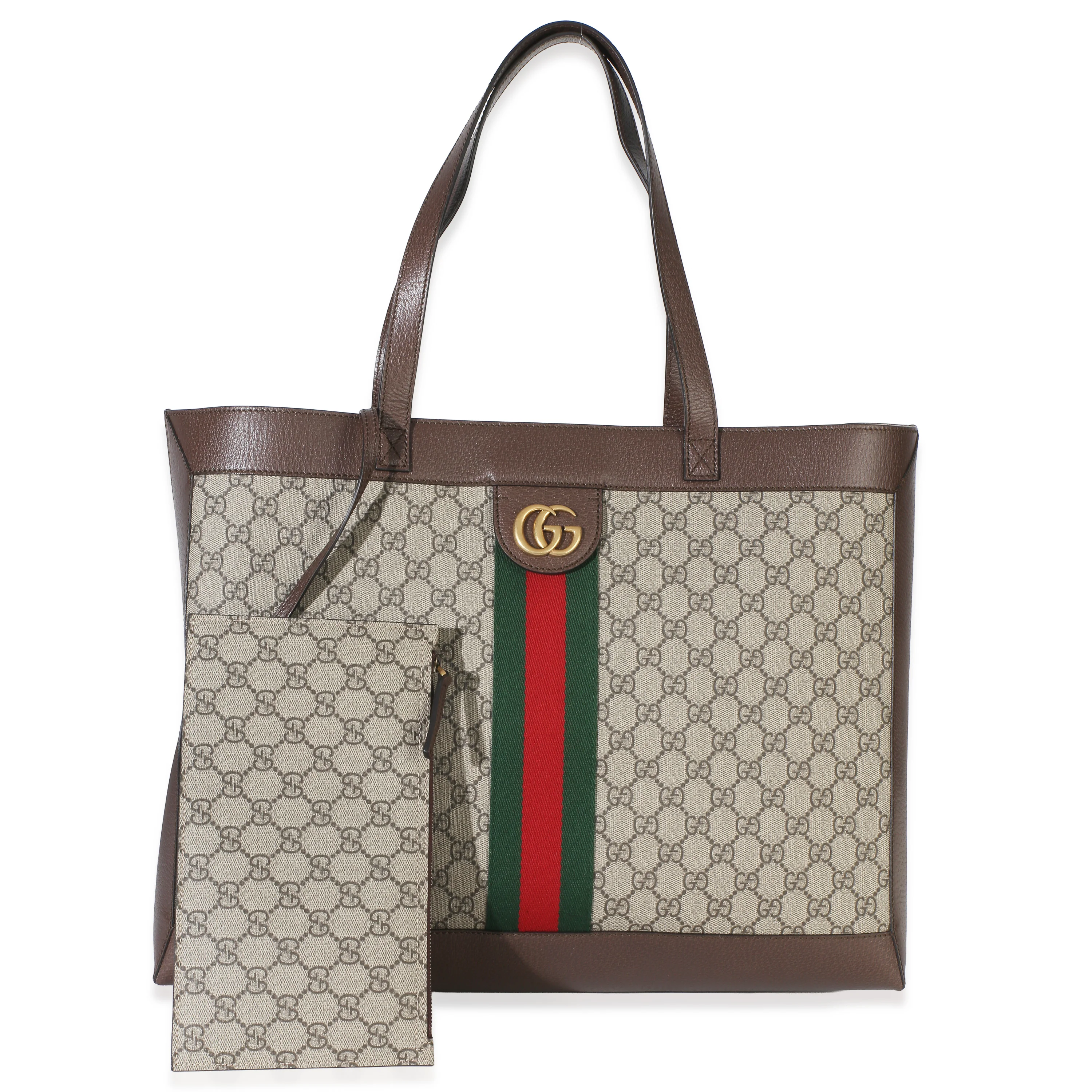 Beige GG Supreme Canvas Medium Ophidia Soft Tote