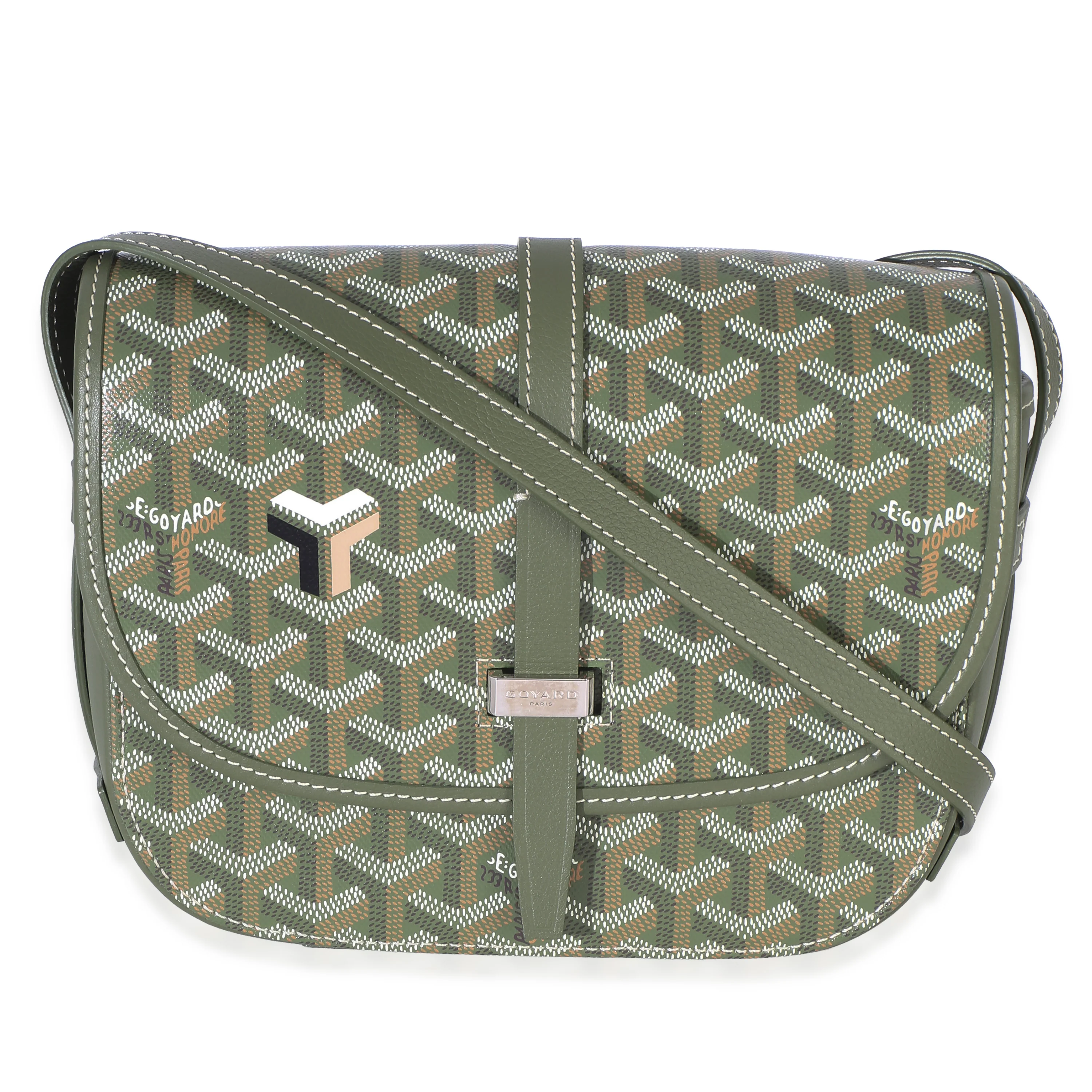 Khaki Goyardine Canvas Belvedere II PM