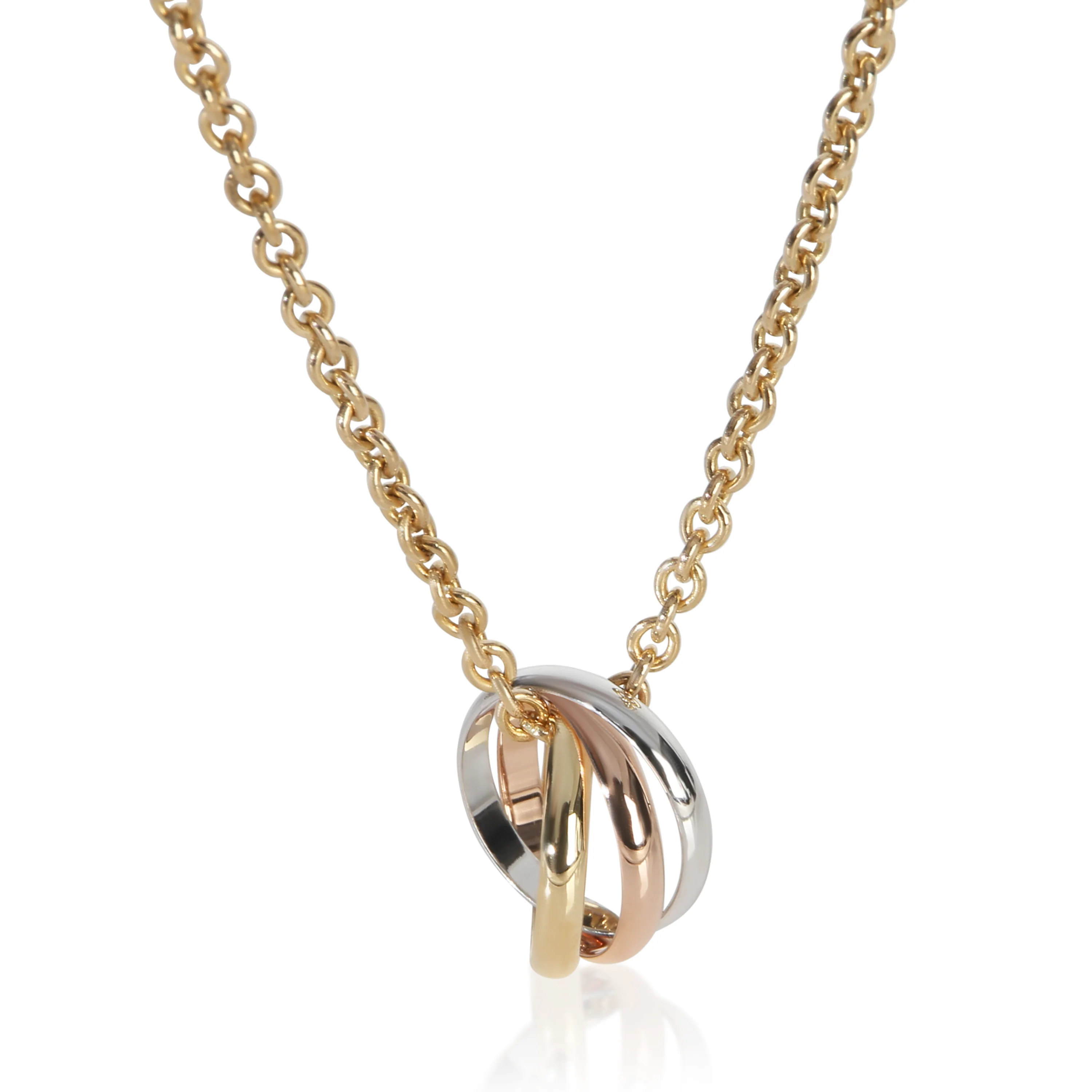 3-Tone Gold  Vintage Trinity Pendant - Image 3