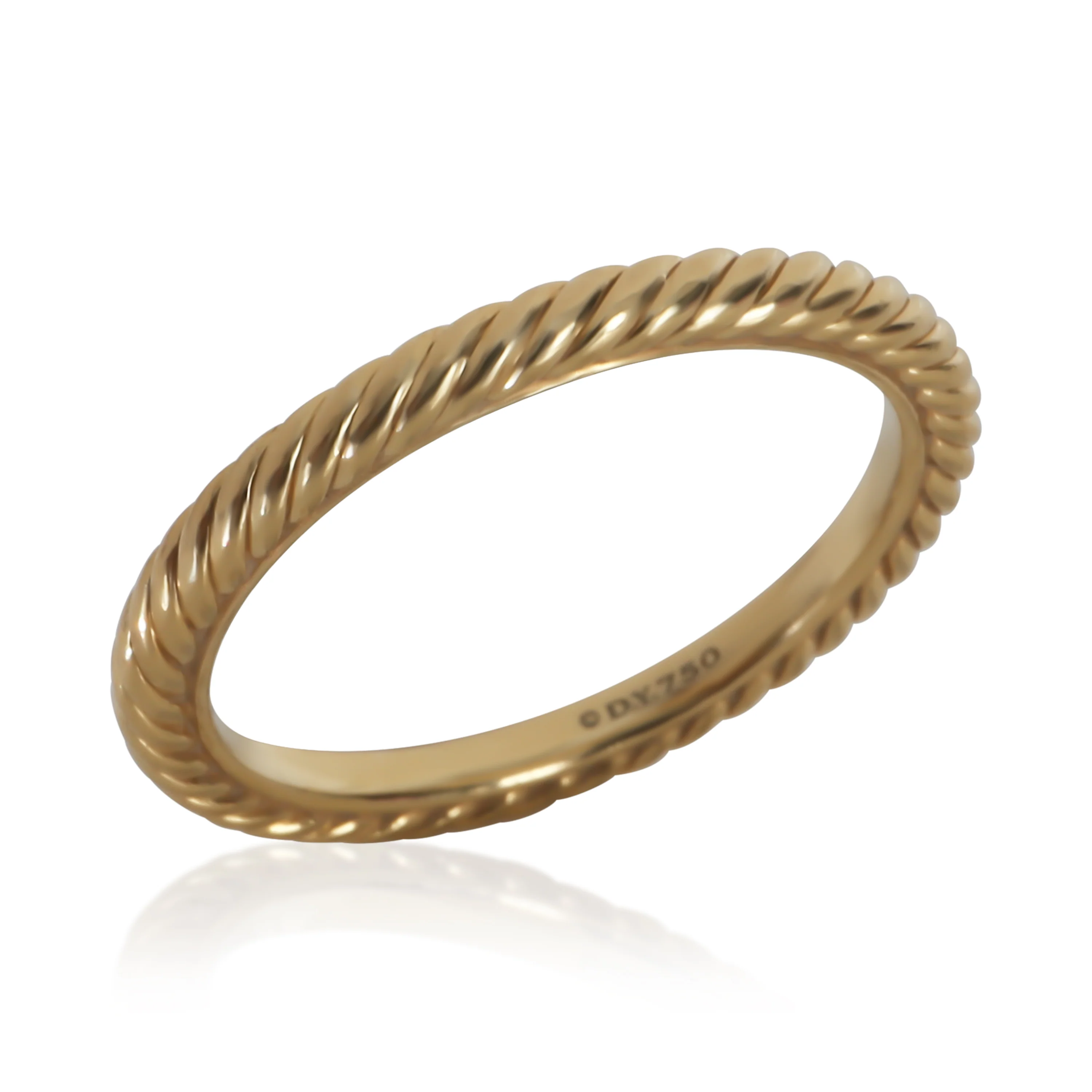 Yellow Gold 2mm Cable Band - Image 2