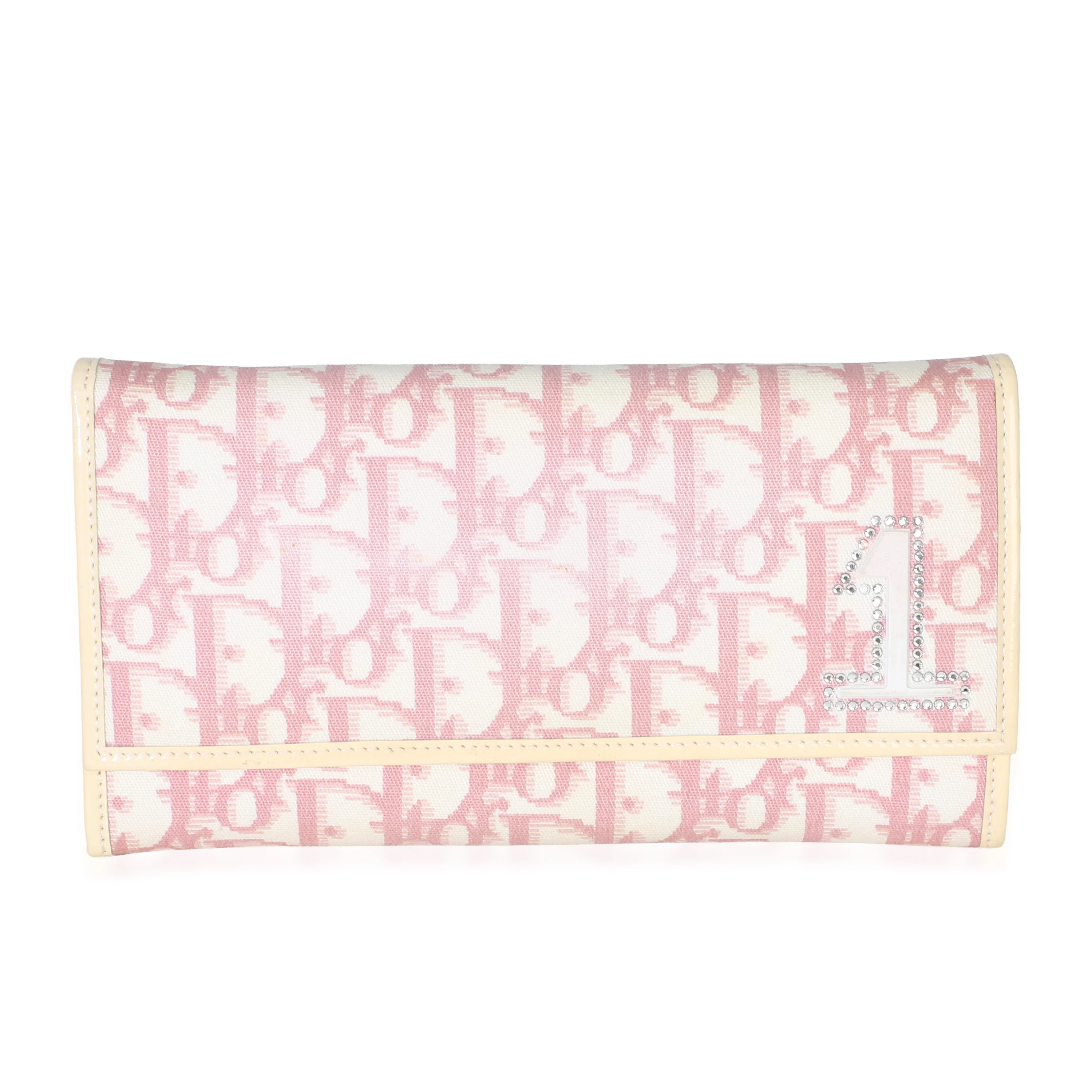 Vintage Pink Diorissimo 1 Girly Flap Long Wallet