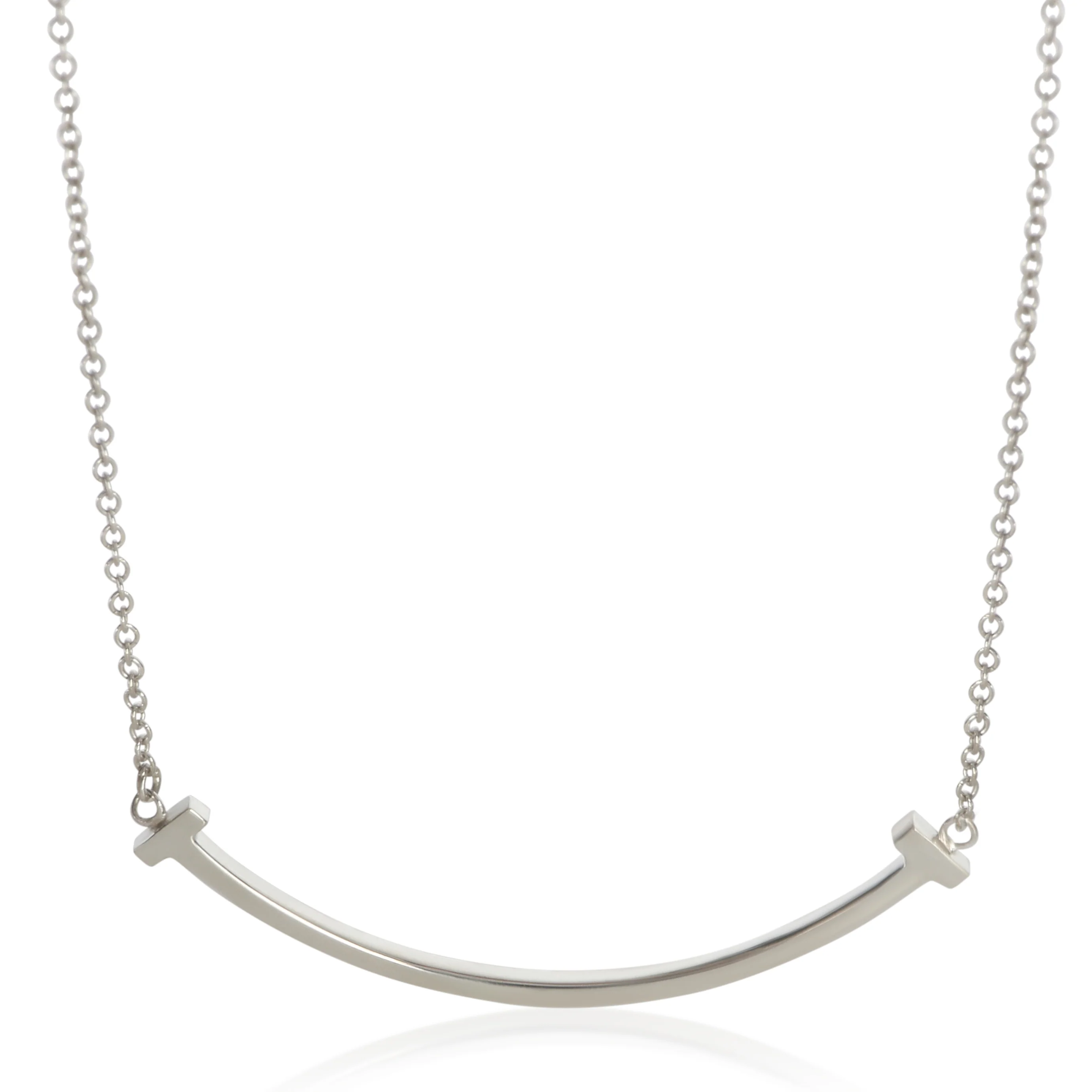Sterling Silver Tiffany T Smile Necklace
