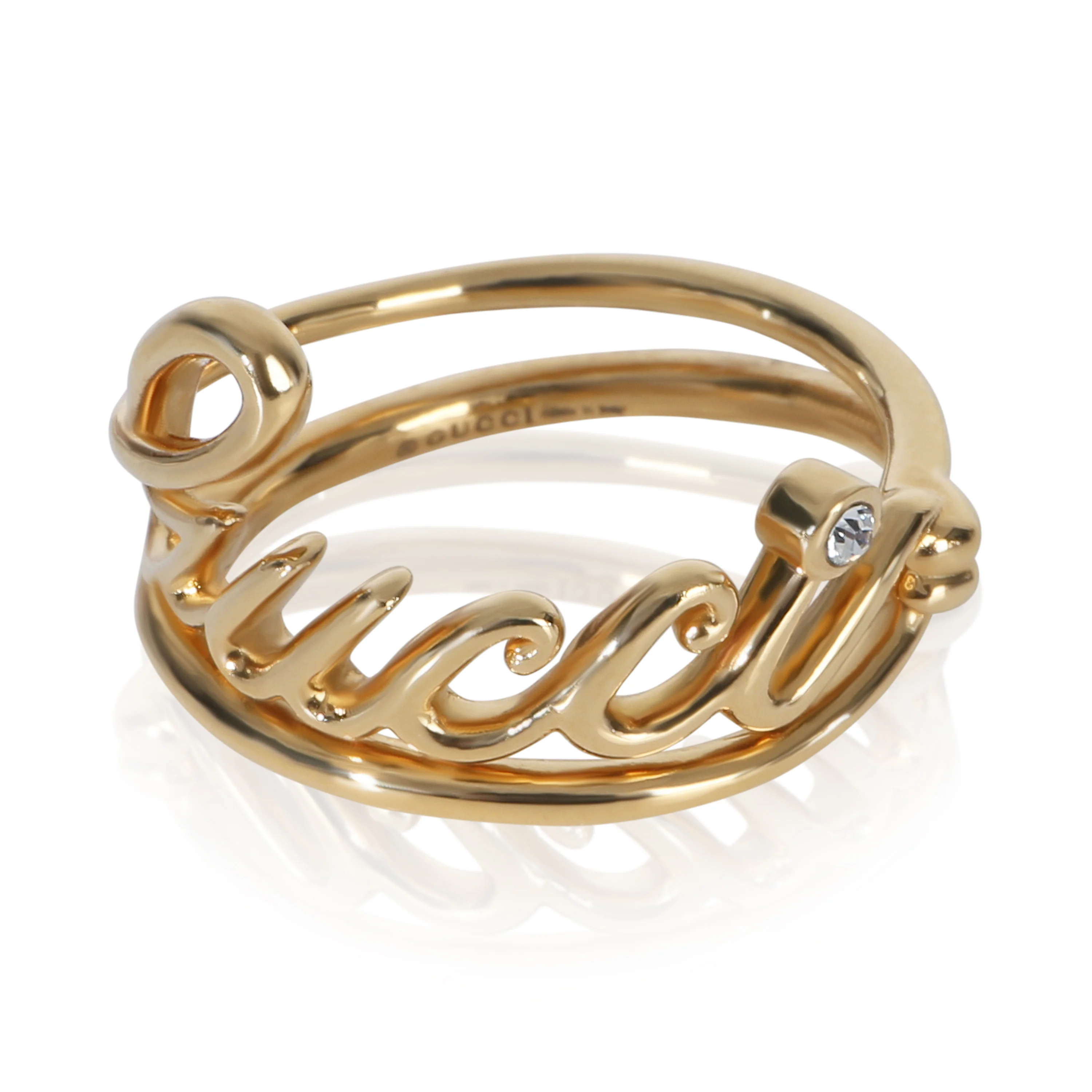 Gold-Plated Script Ring