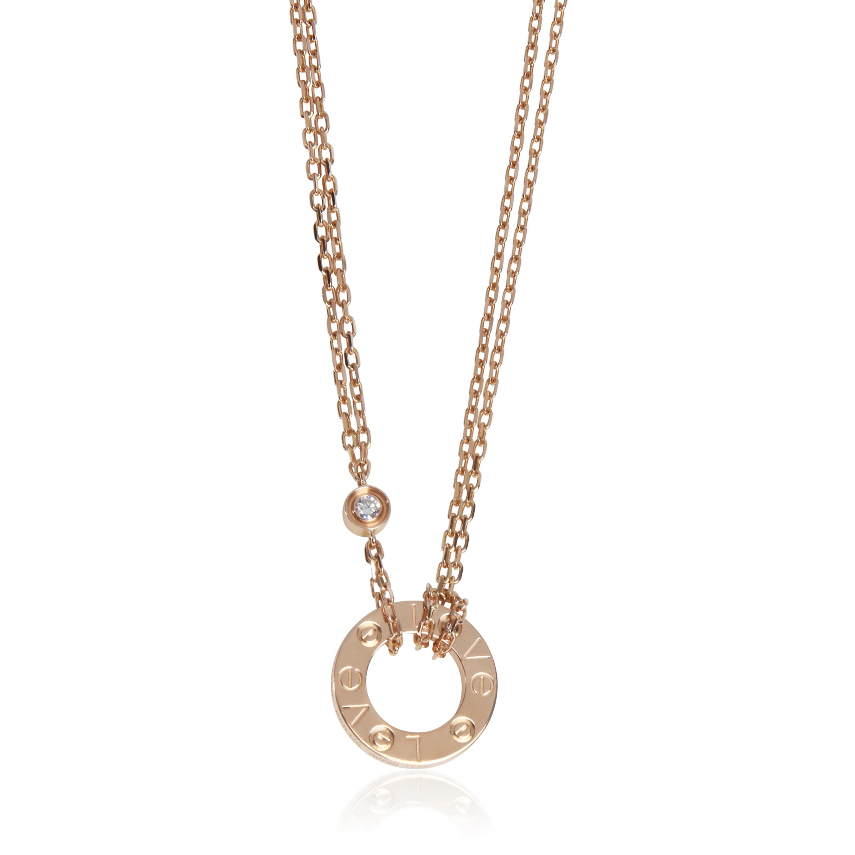 Rose Gold Diamond Love Pendant