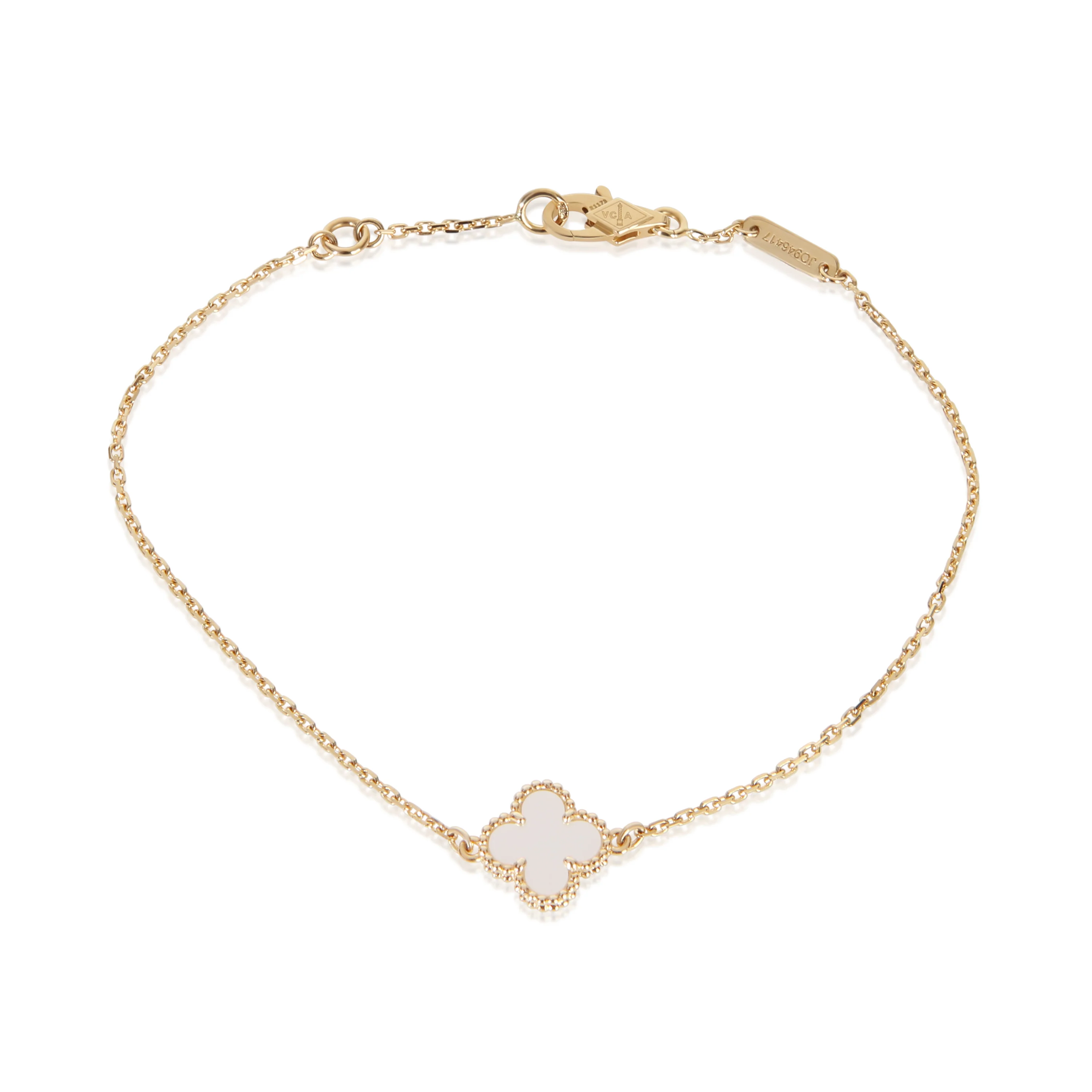 Yellow Gold Mother Of Pearl Sweet Alhambra Bracelet