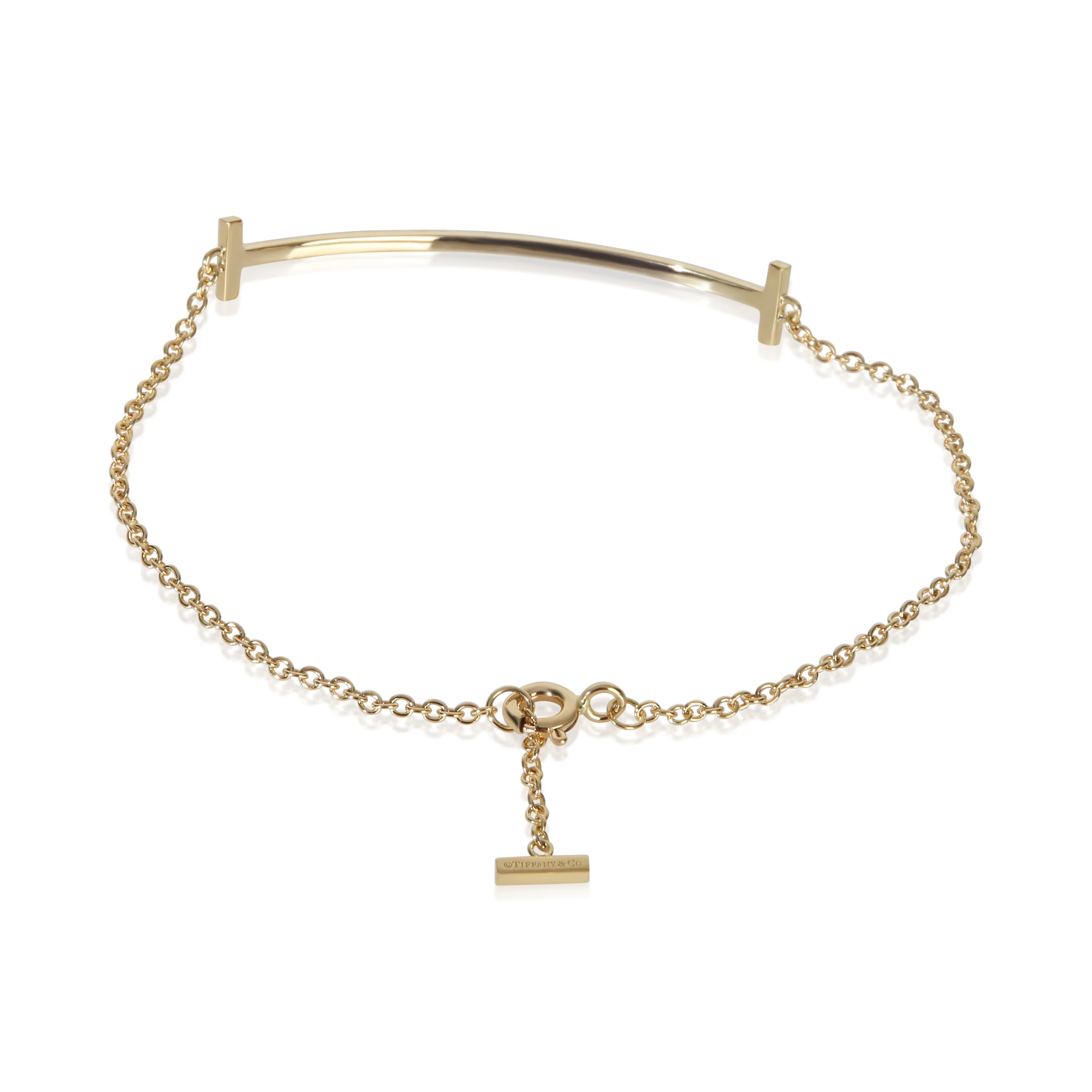 Yellow Gold Diamond Tiffany T Smile Bracelet - Image 3