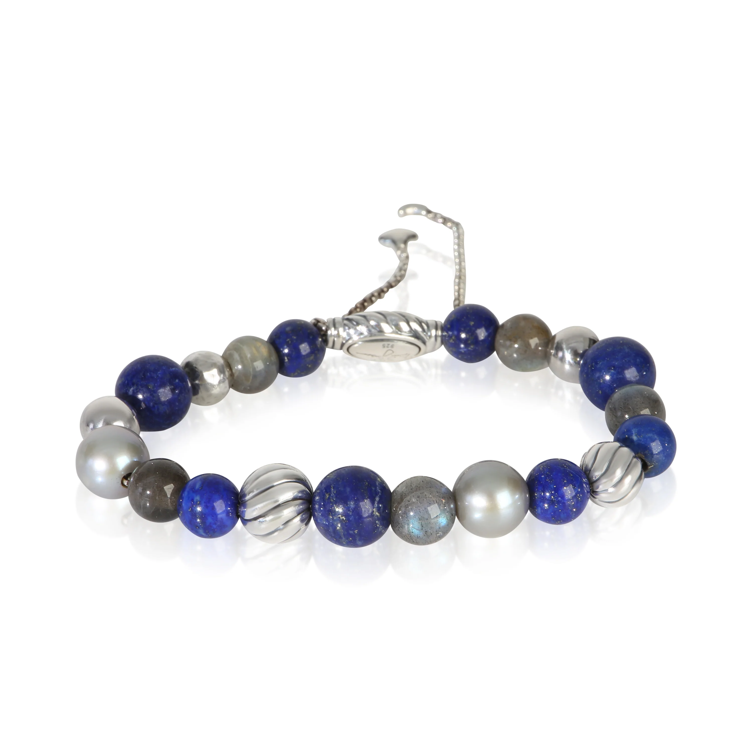Sterling Silver Lapis and Labradorite Elements Bracelet