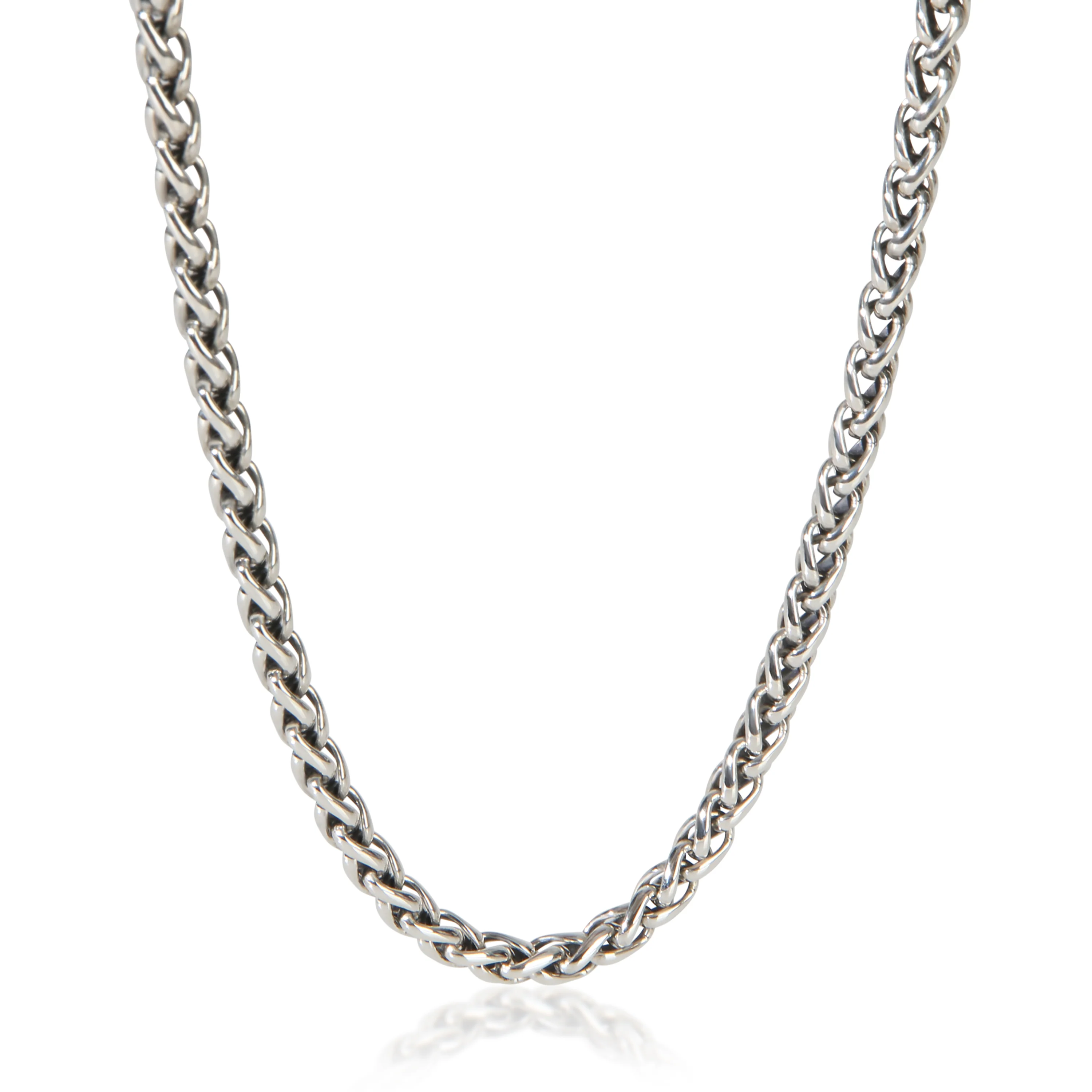 Sterling Silver Wheat Chain Necklace