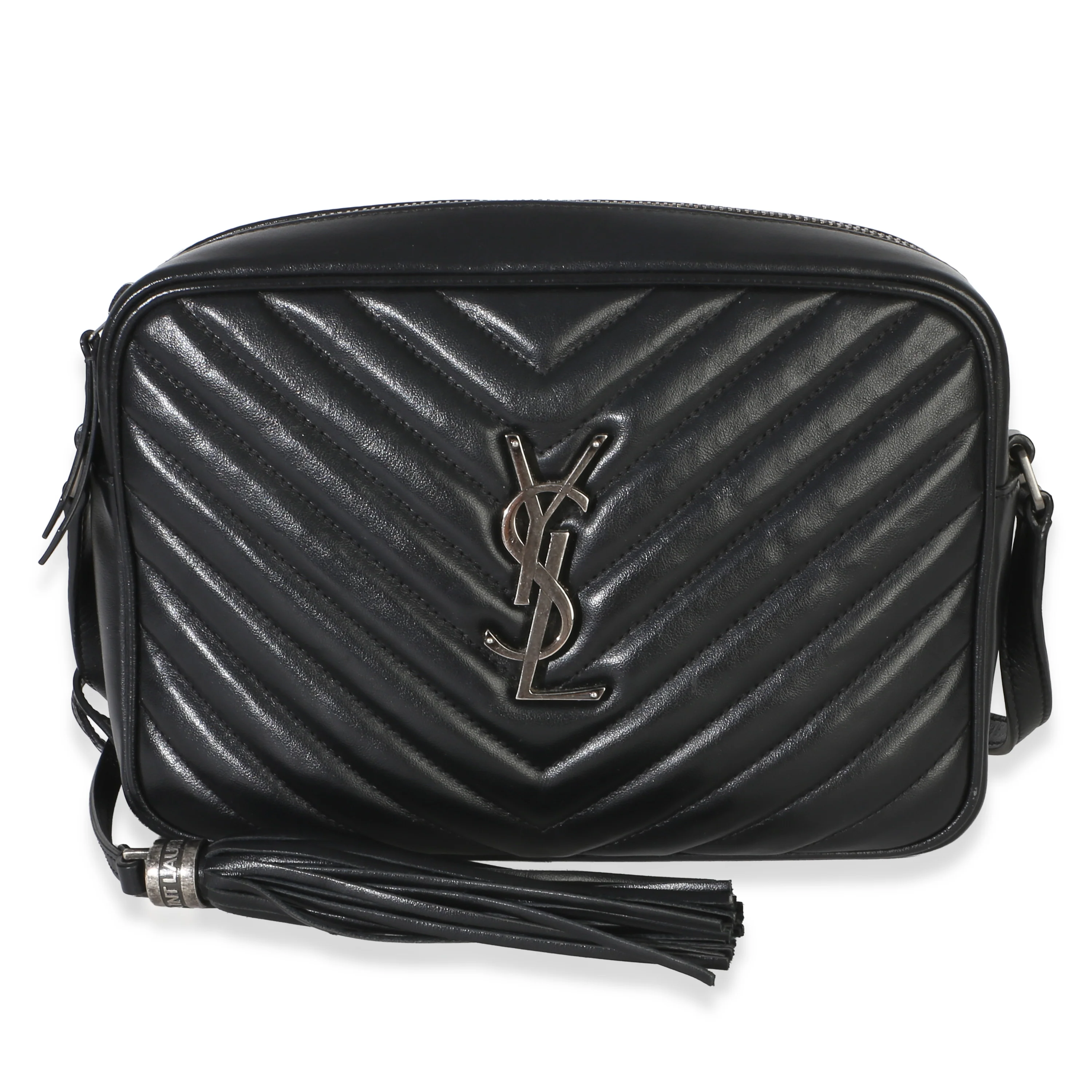 Black Matelasse Calfskin Lou Camera Bag