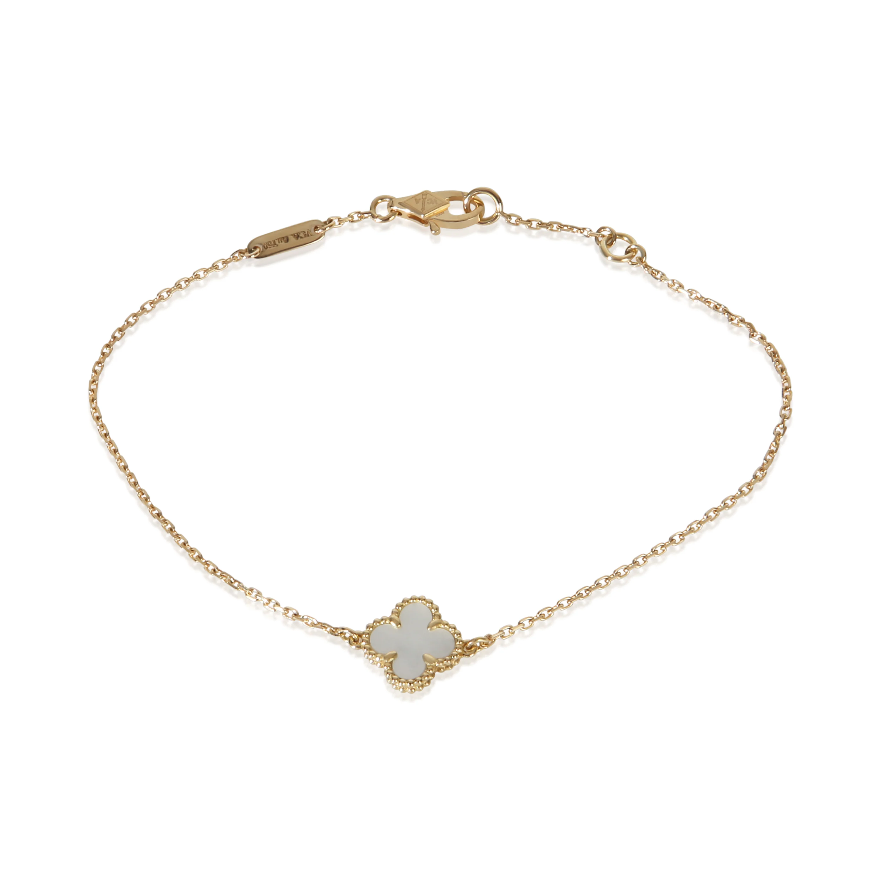 Yellow Gold Mother Of Pearl Sweet Alhambra Bracelet