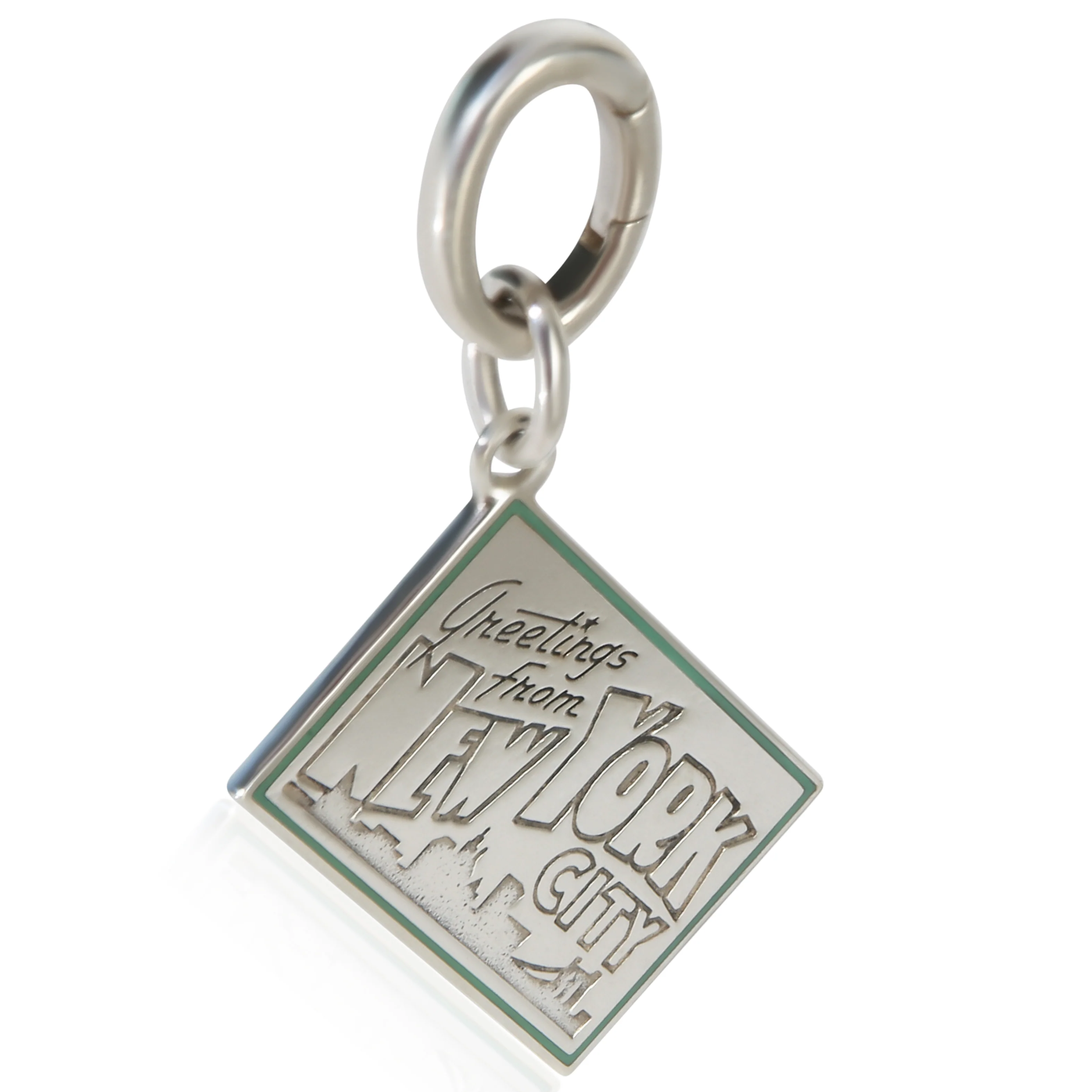 Sterling Silver Greetings From New York Charm
