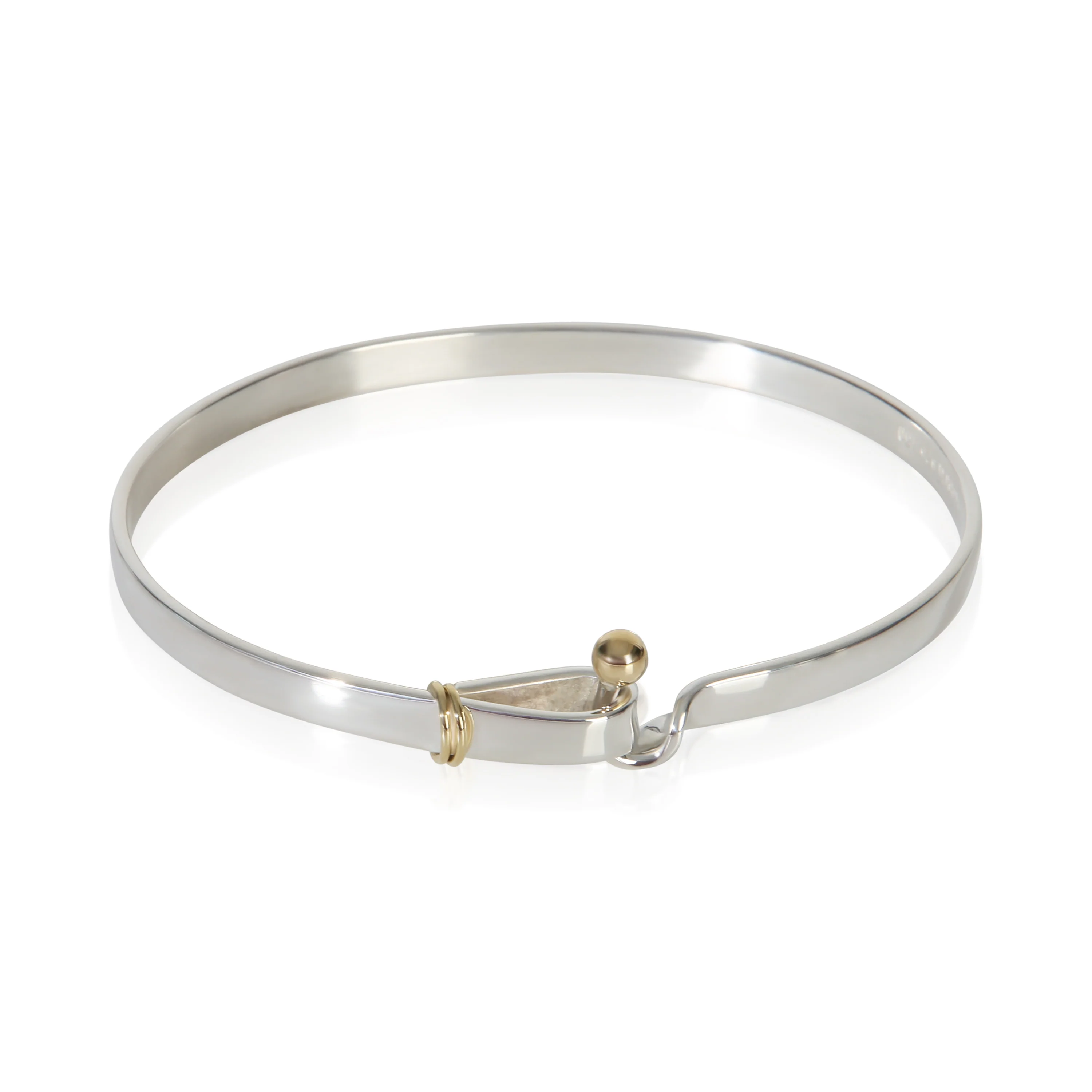 Yellow Gold & Sterling Silver  Vintage Hook Bracelet